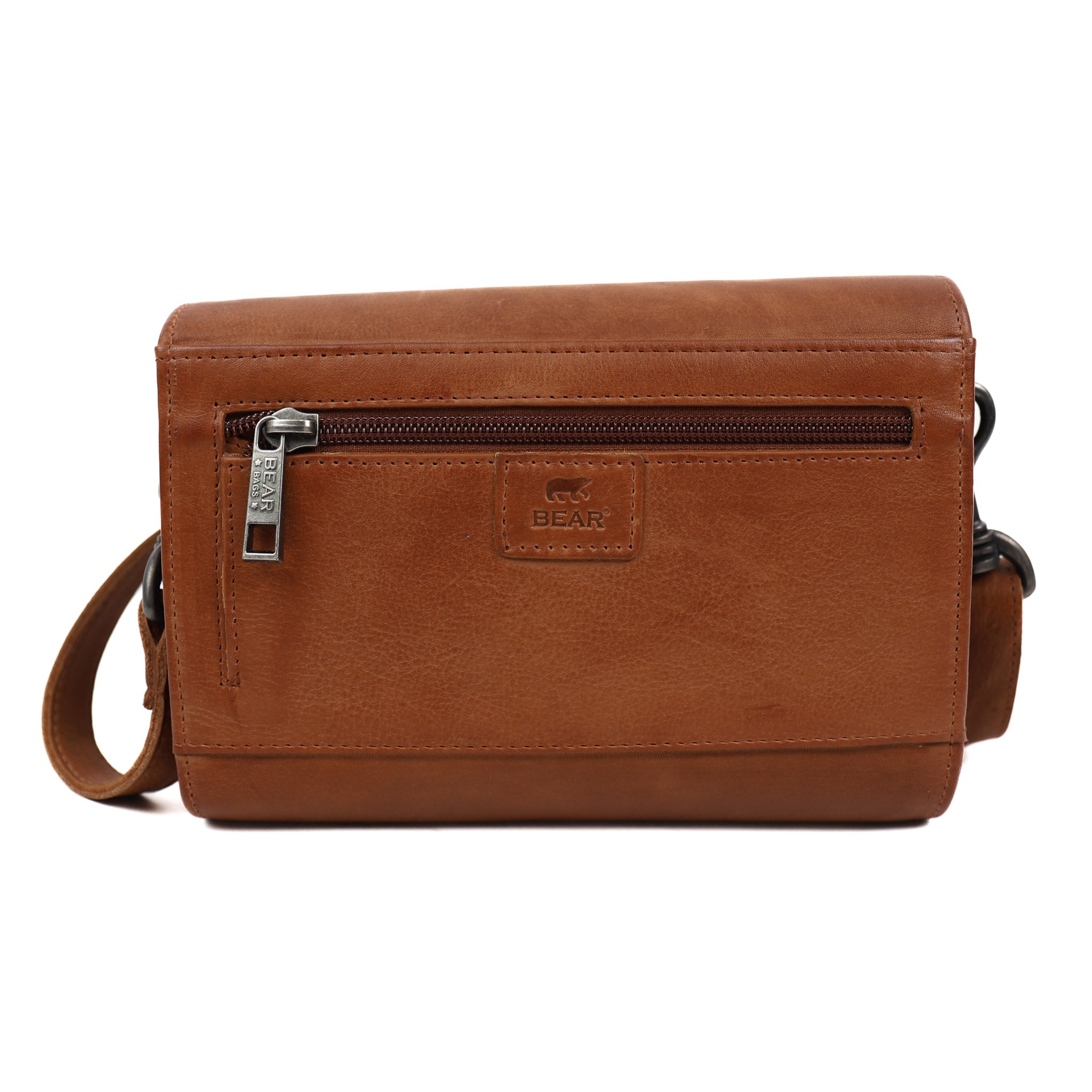 Clutch/schoudertasje 'Elly' cognac