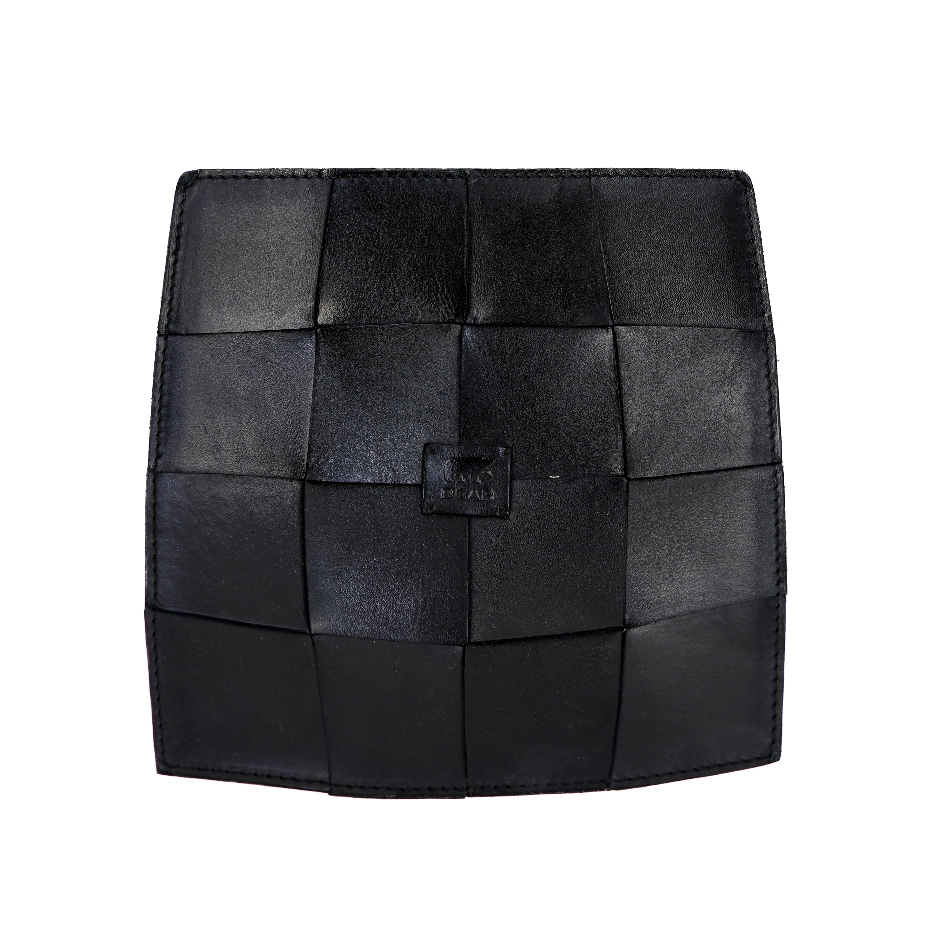 Leren decoratie tray/presenteerschaal 'Isabel' zwart