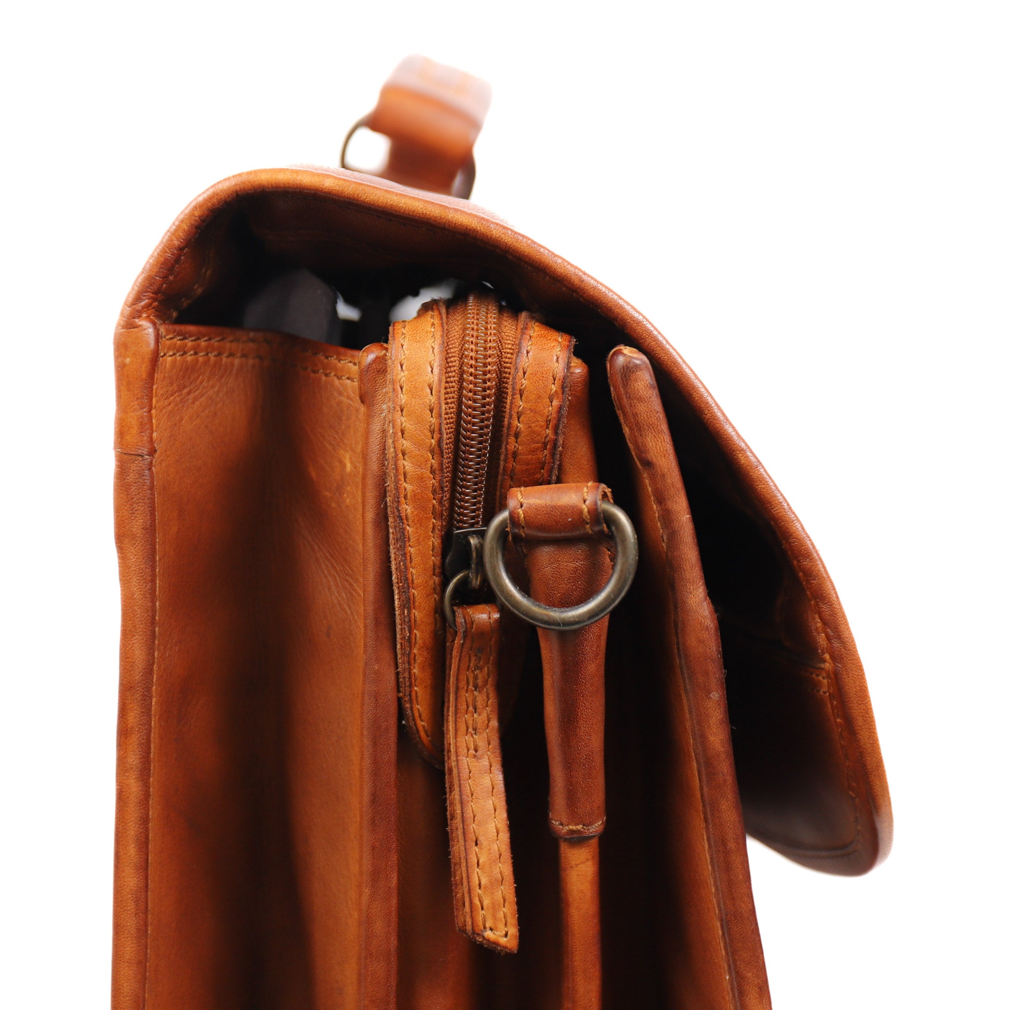 Large briefcase/laptop bag 'Gert' cognac