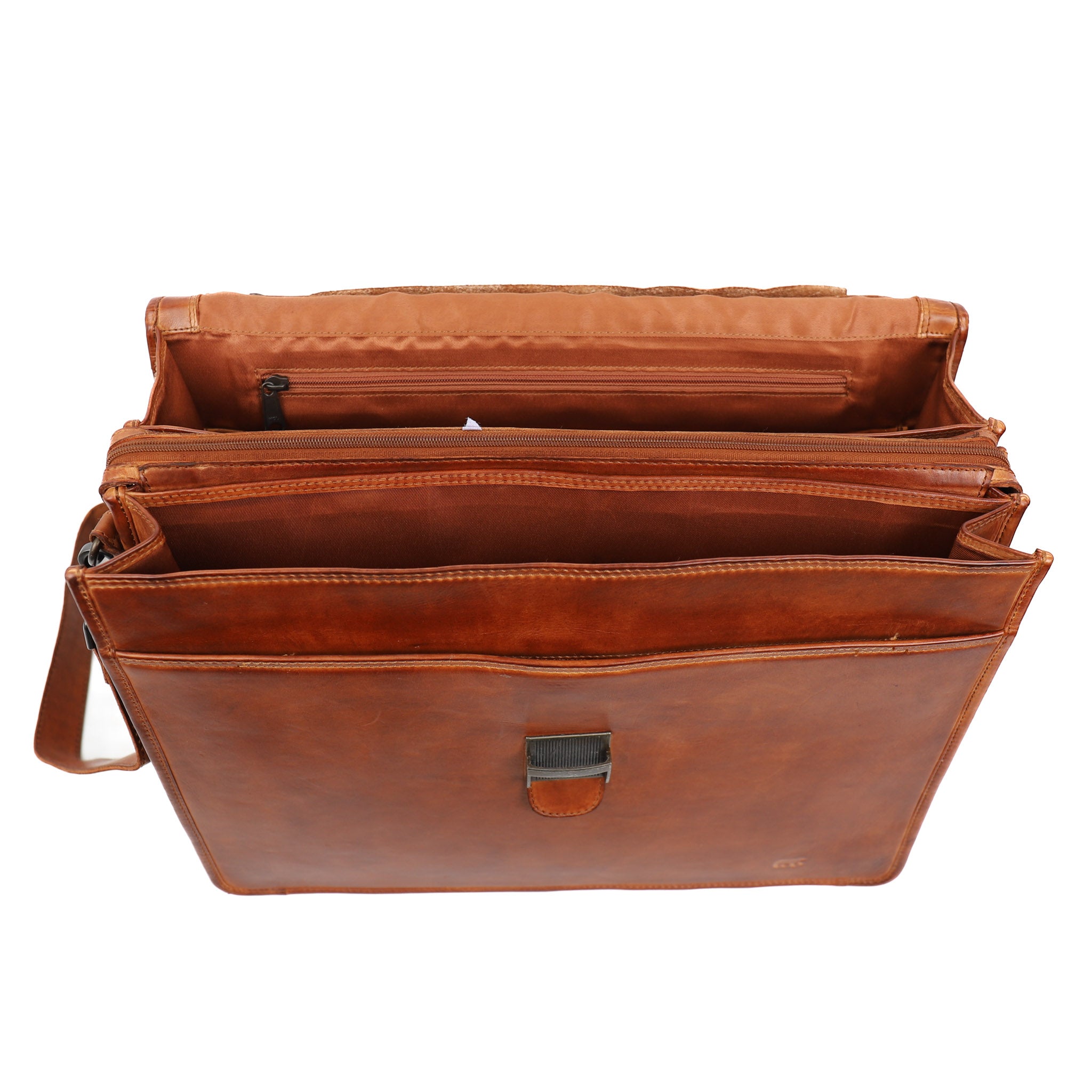 Large briefcase/laptop bag 'Gert' cognac