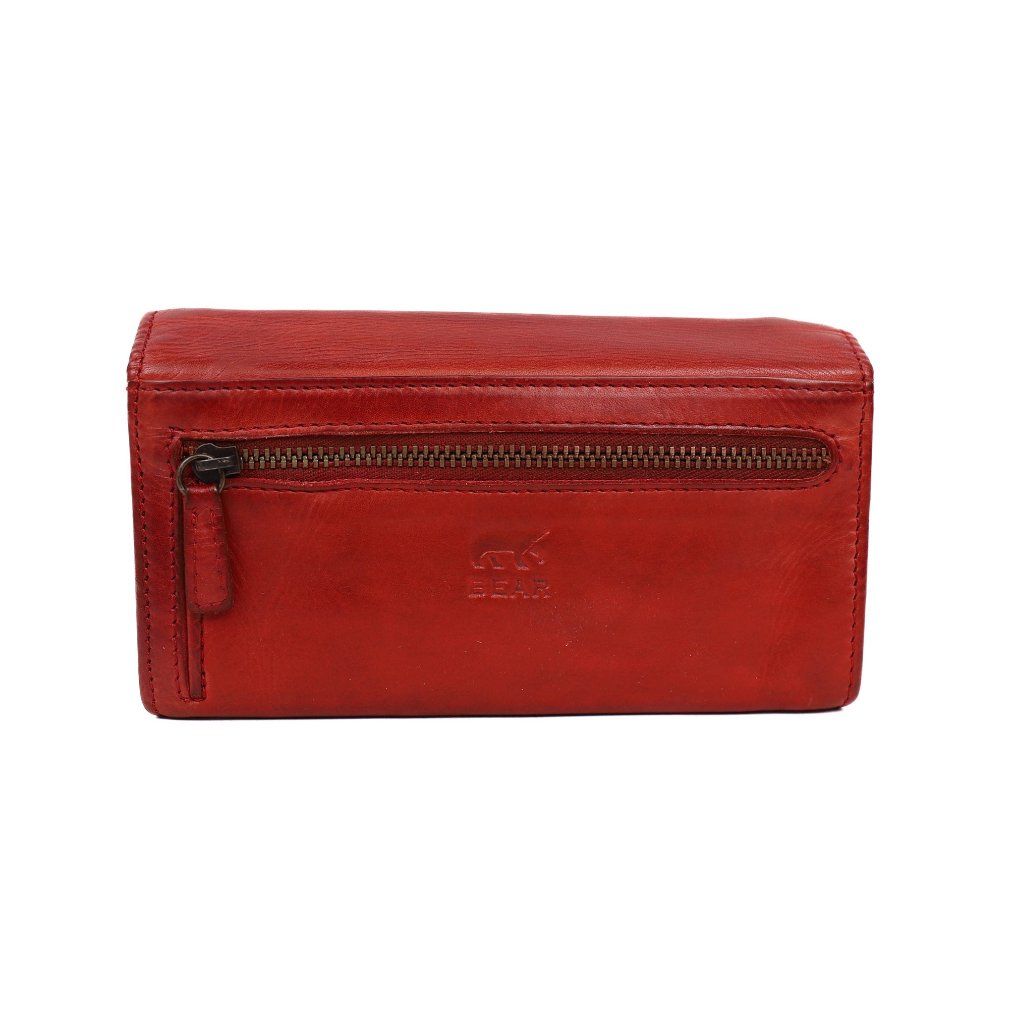 'Noor' red flap wallet