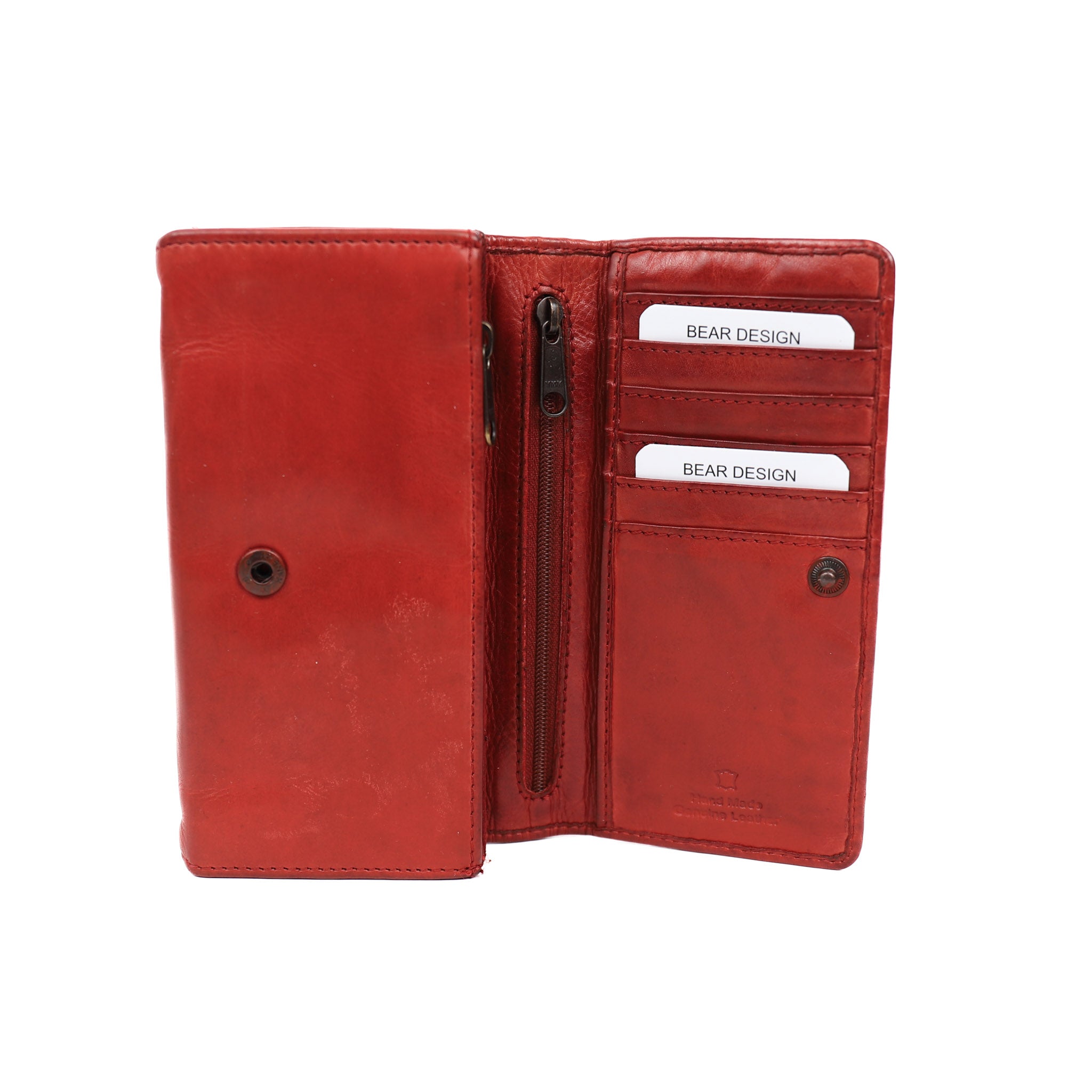 'Noor' red flap wallet