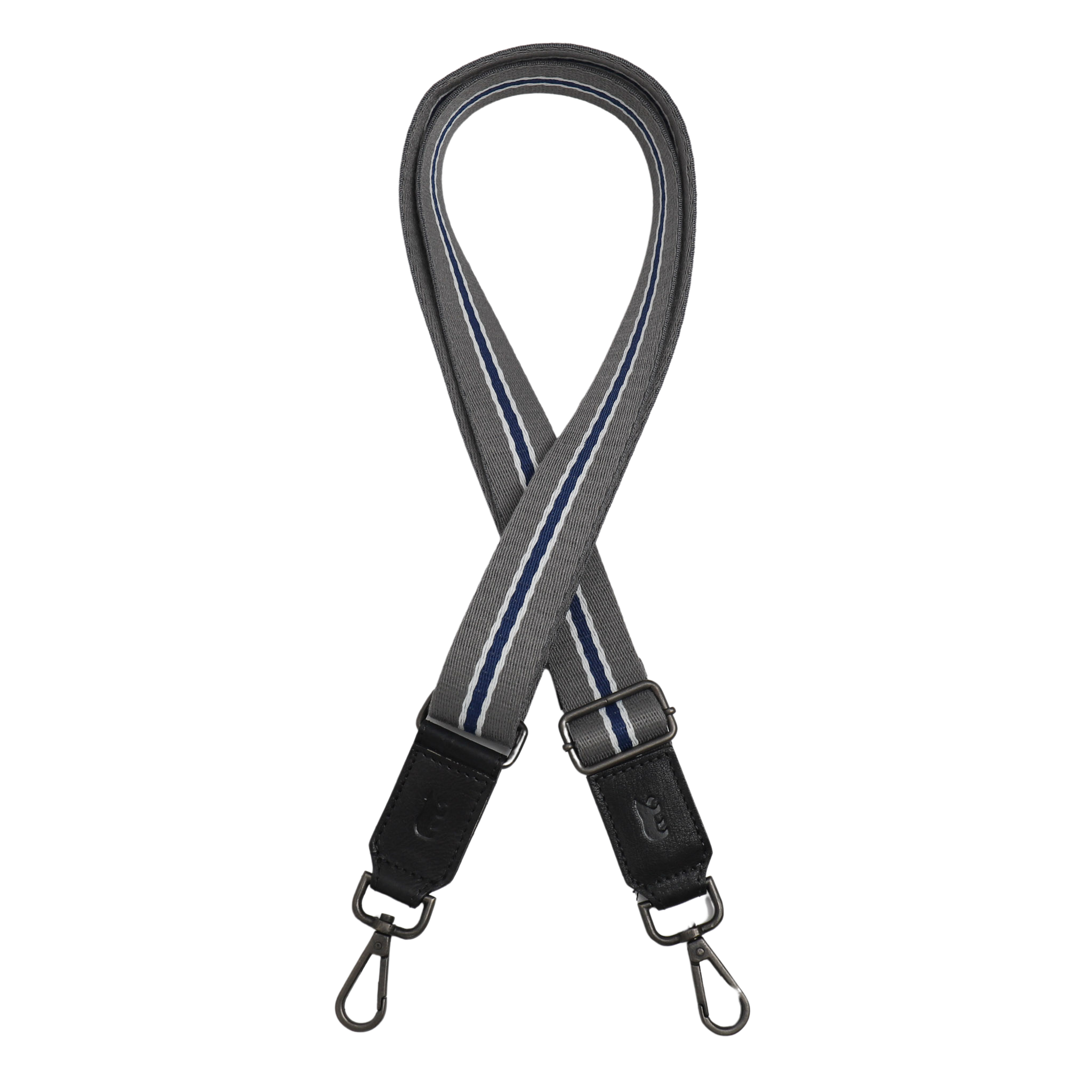 Bag strap 'Stripe' grey/blue/black