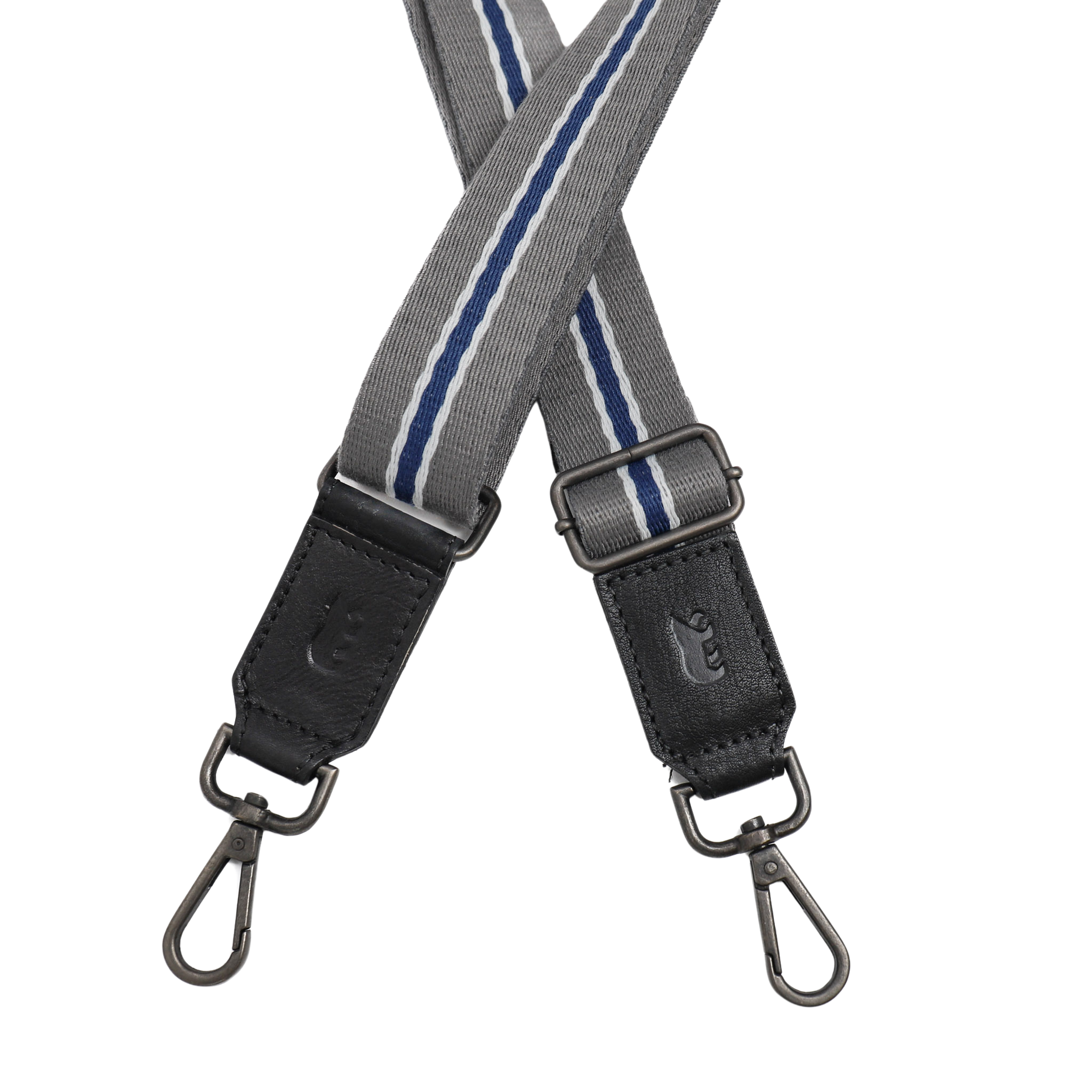 Bag strap 'Stripe' grijs/blauw