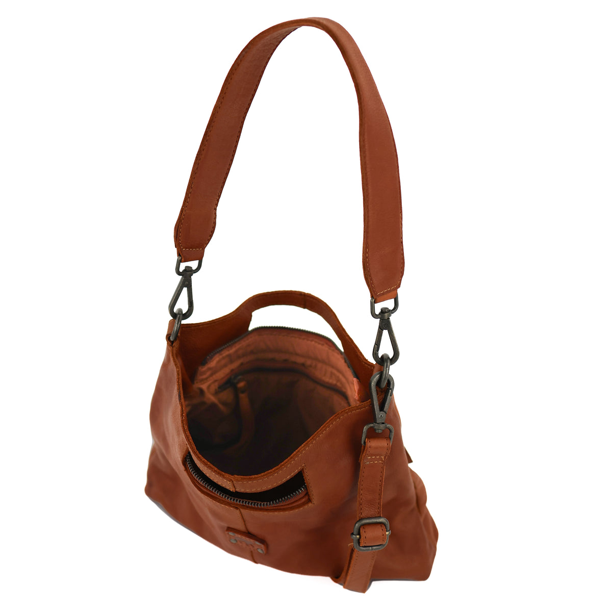 Clutch/schoudertasje 'Feline' cognac