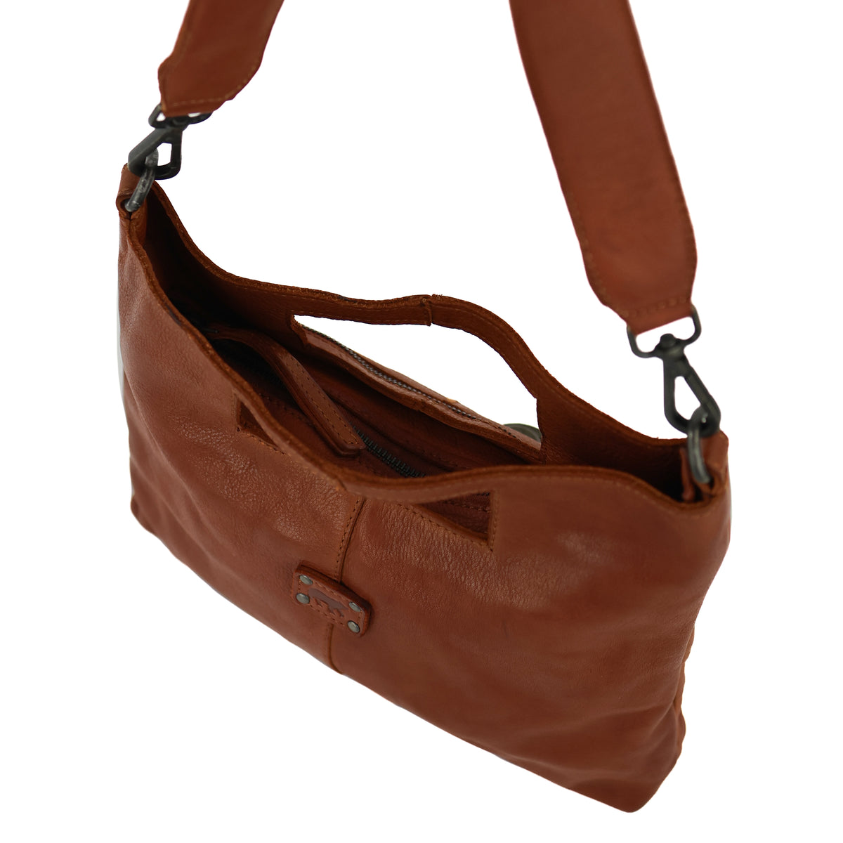 Clutch/schoudertasje 'Feline' cognac