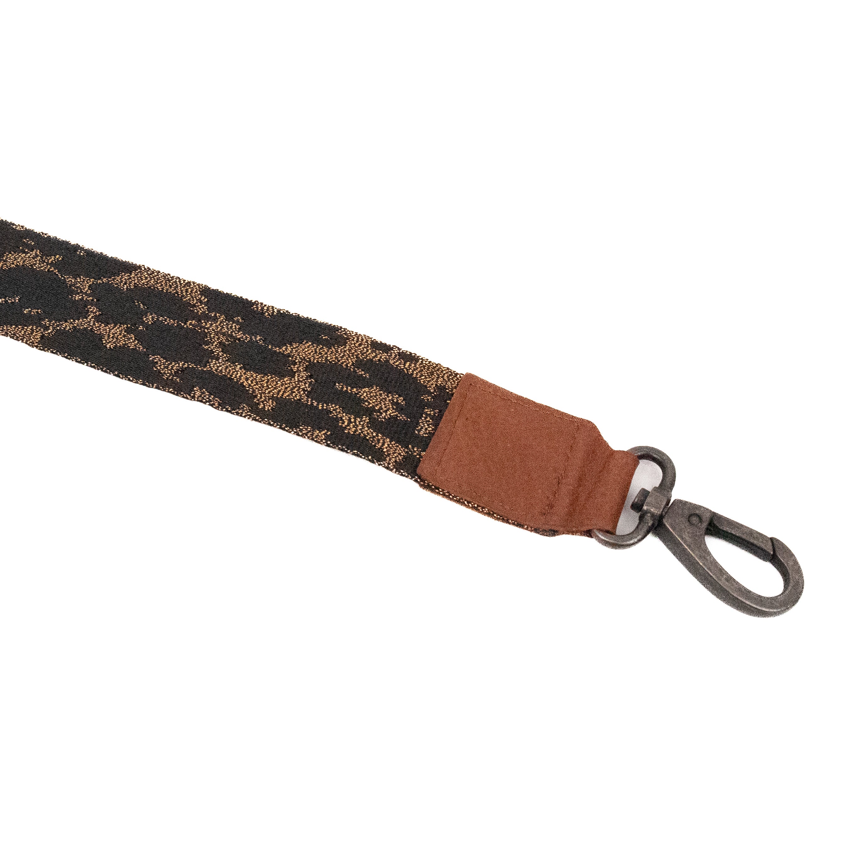 Bag strap 'Leopard' glitter/cognac