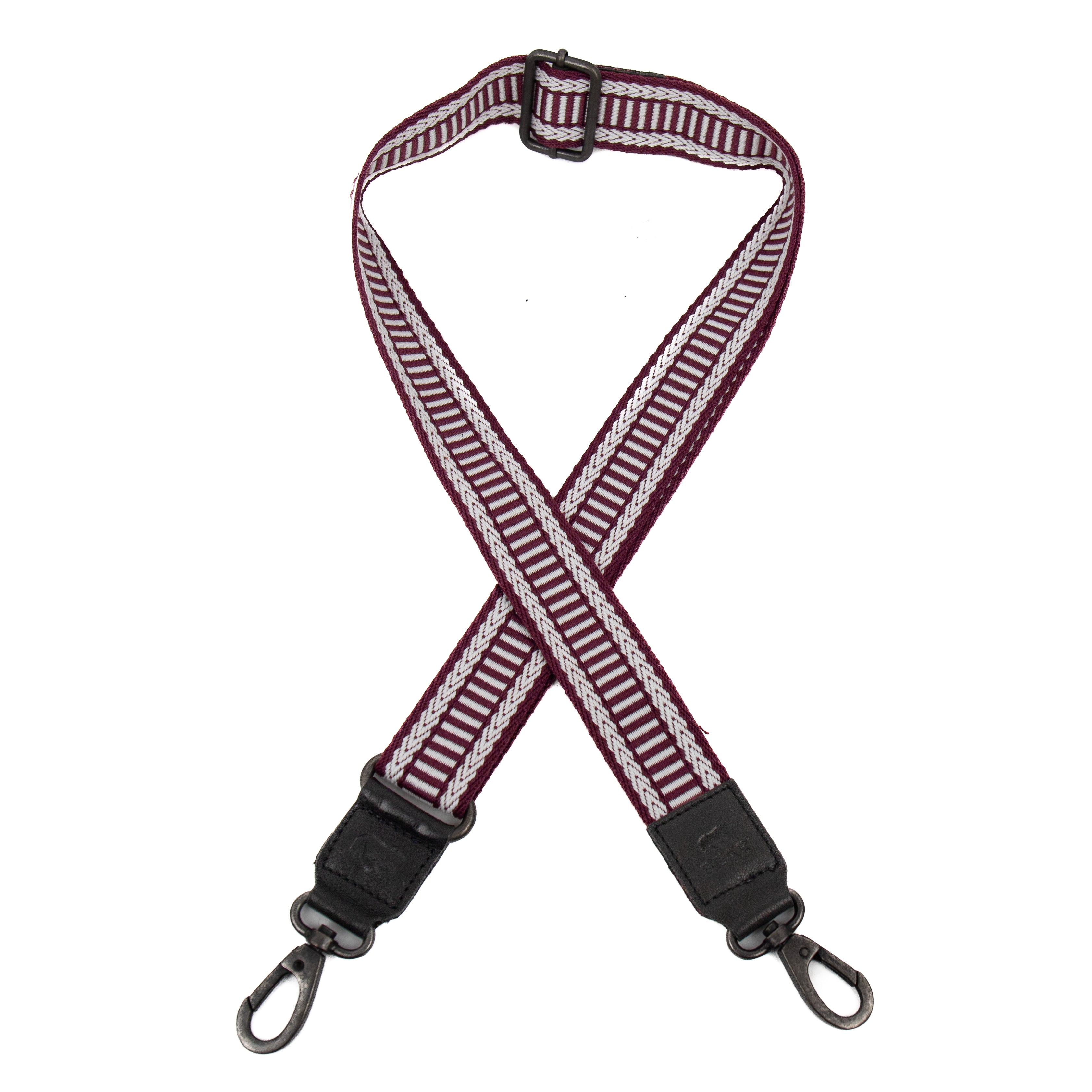 Bag strap 'Pattern' bordeaux/wit