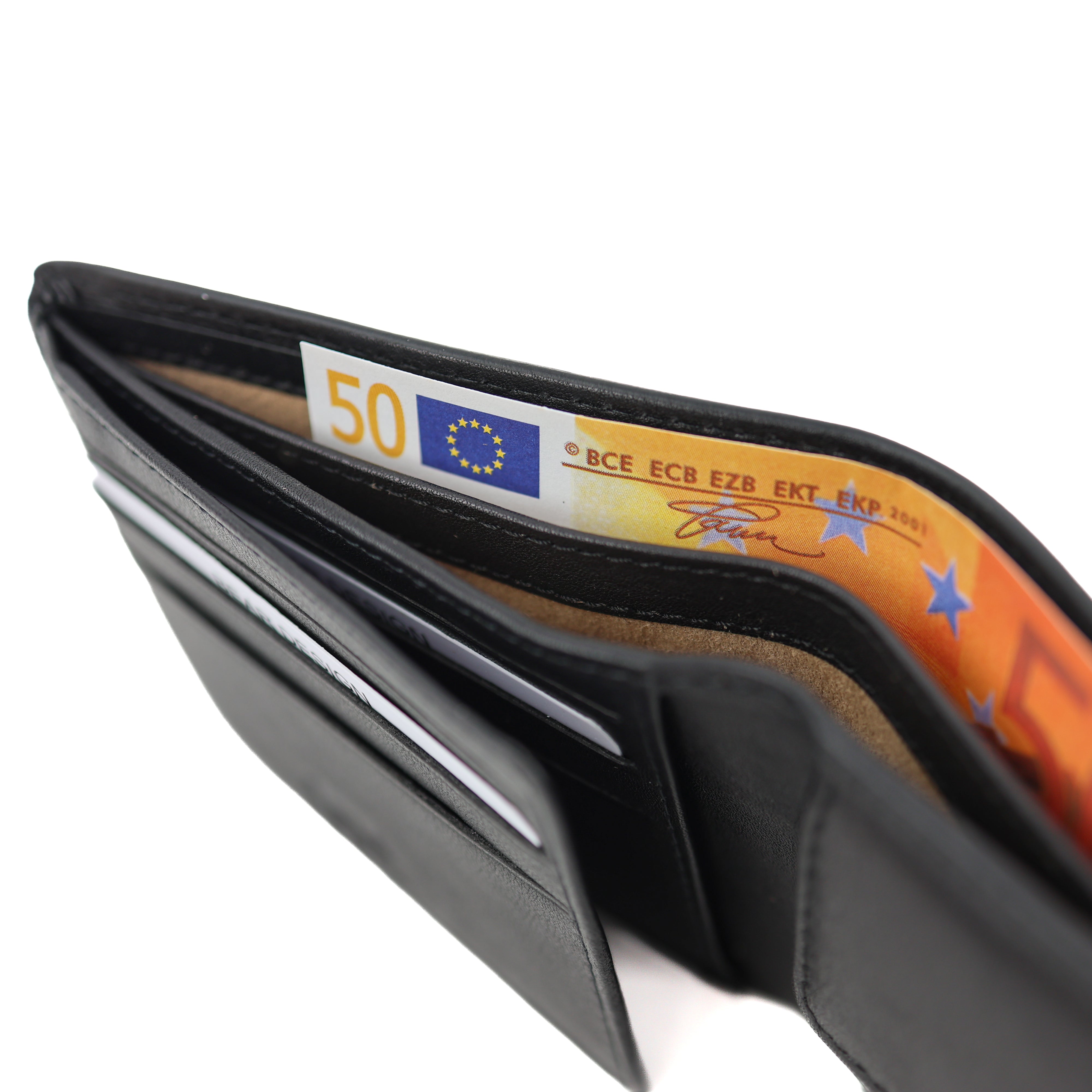 Luxe heren portemonnee/billfold 'Stefano' zwart