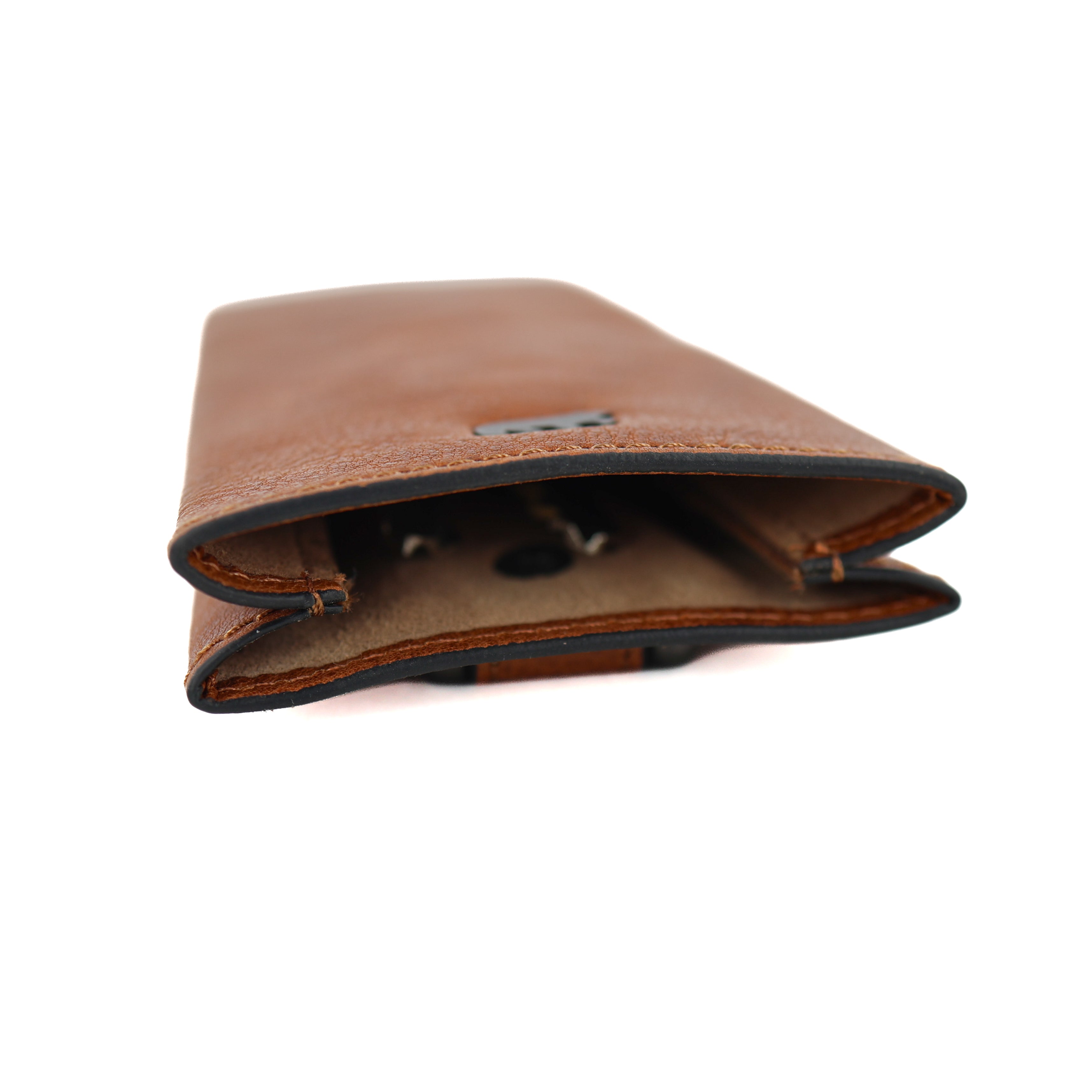 Luxe sleuteletui klok 'Pablo' cognac