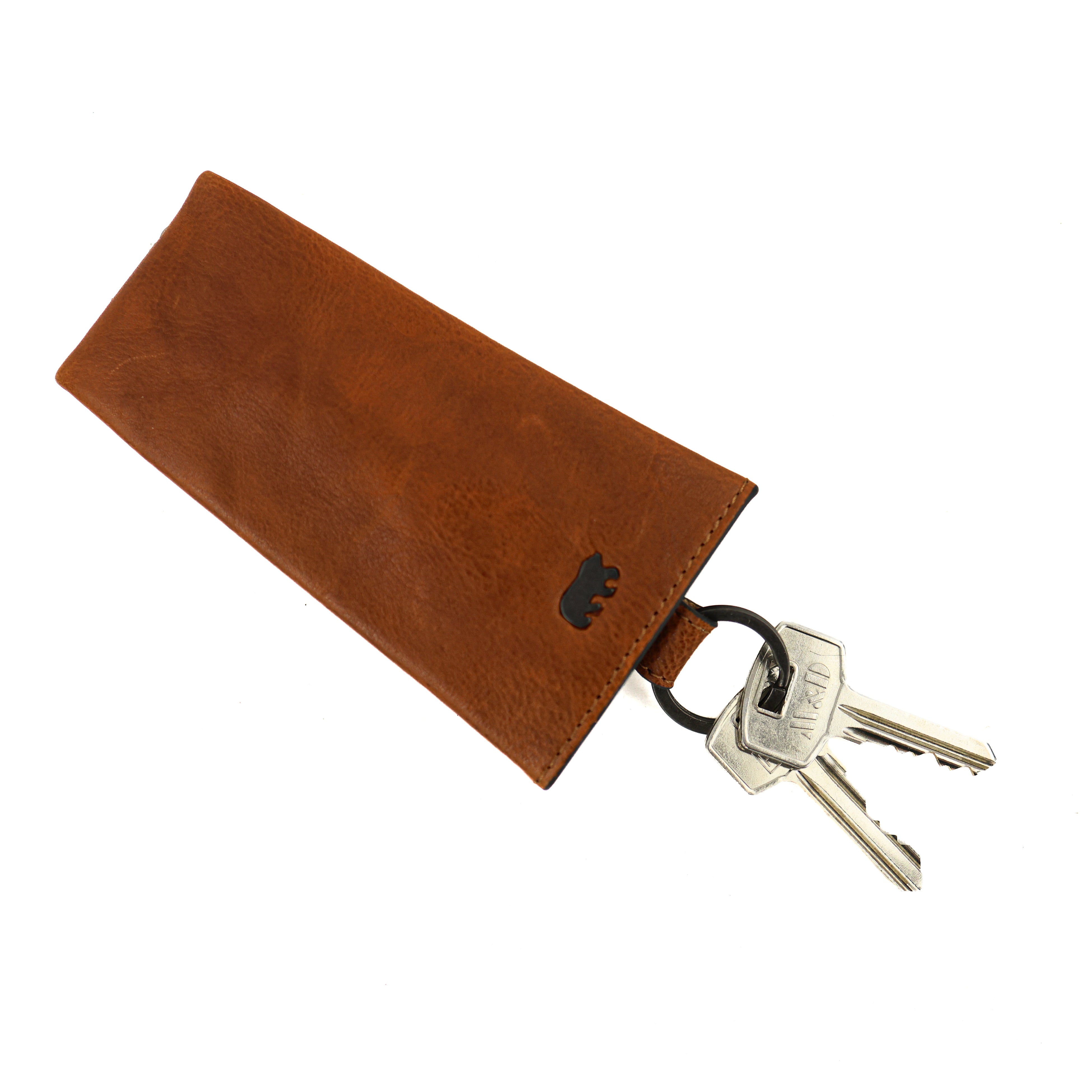 Luxe sleuteletui klok 'Pablo' cognac