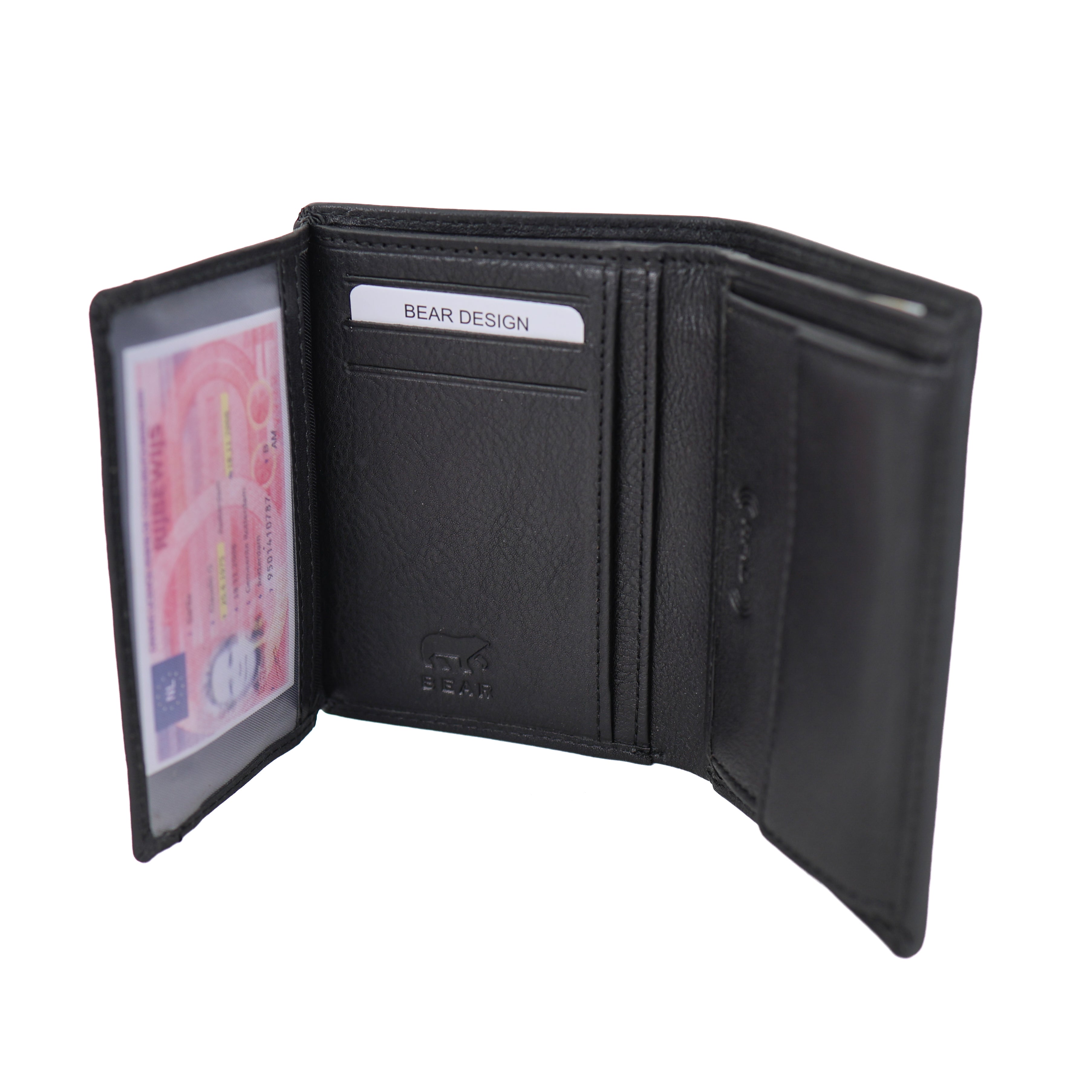 Luxe hoge portemonnee/billfold 'Enrico' zwart