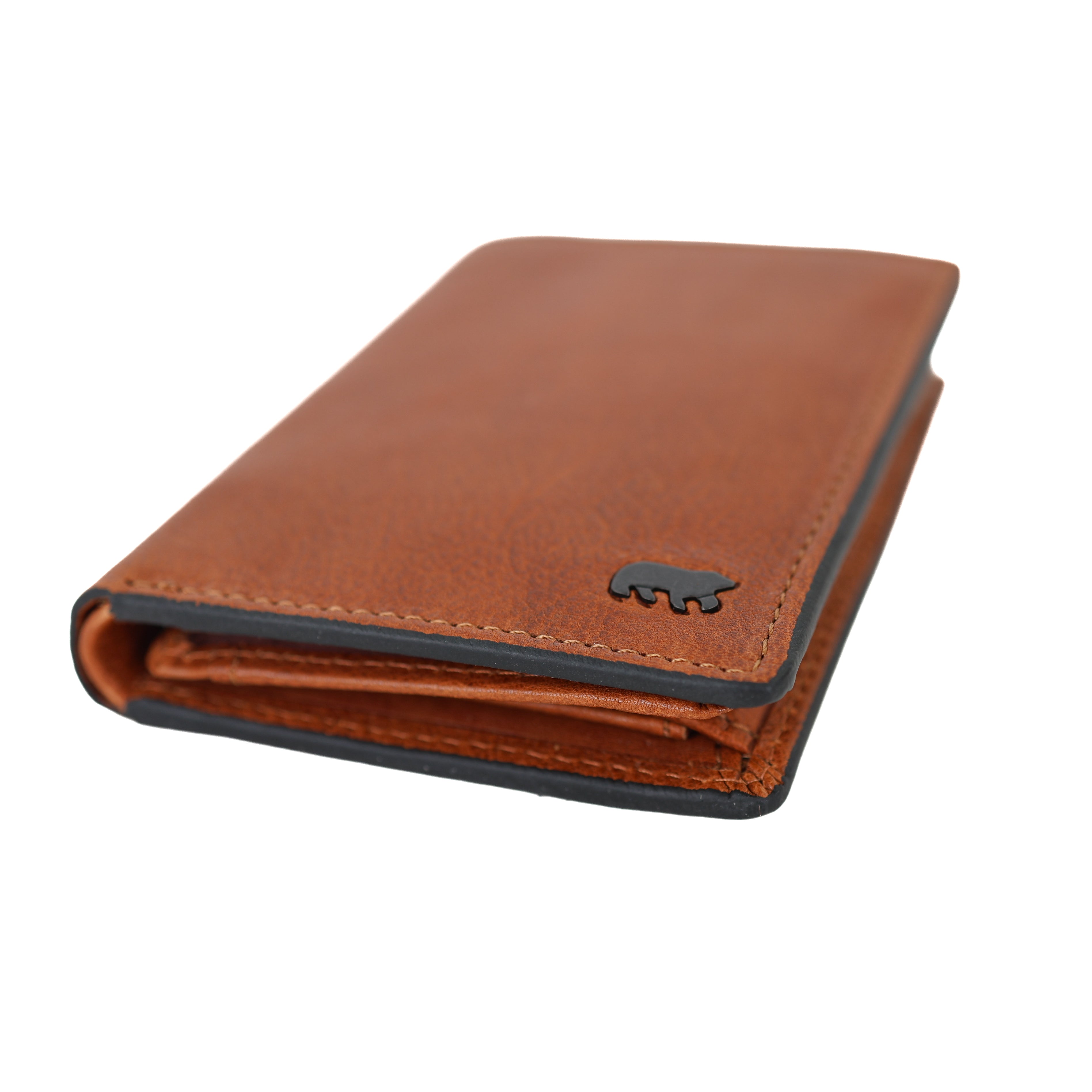 Luxe hoge portemonnee/billfold 'Enrico' cognac