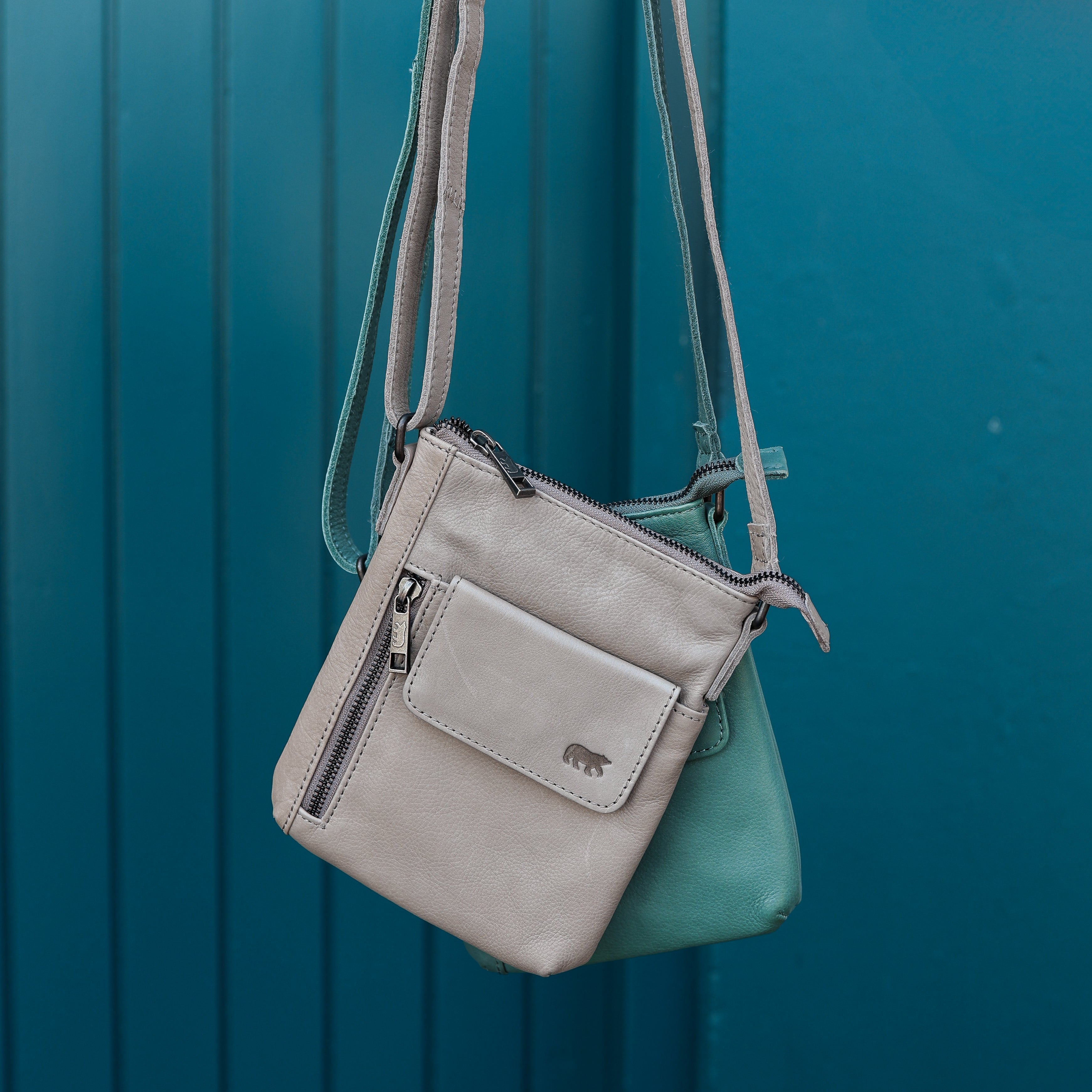 Schoudertasje 'Davide' ice grey