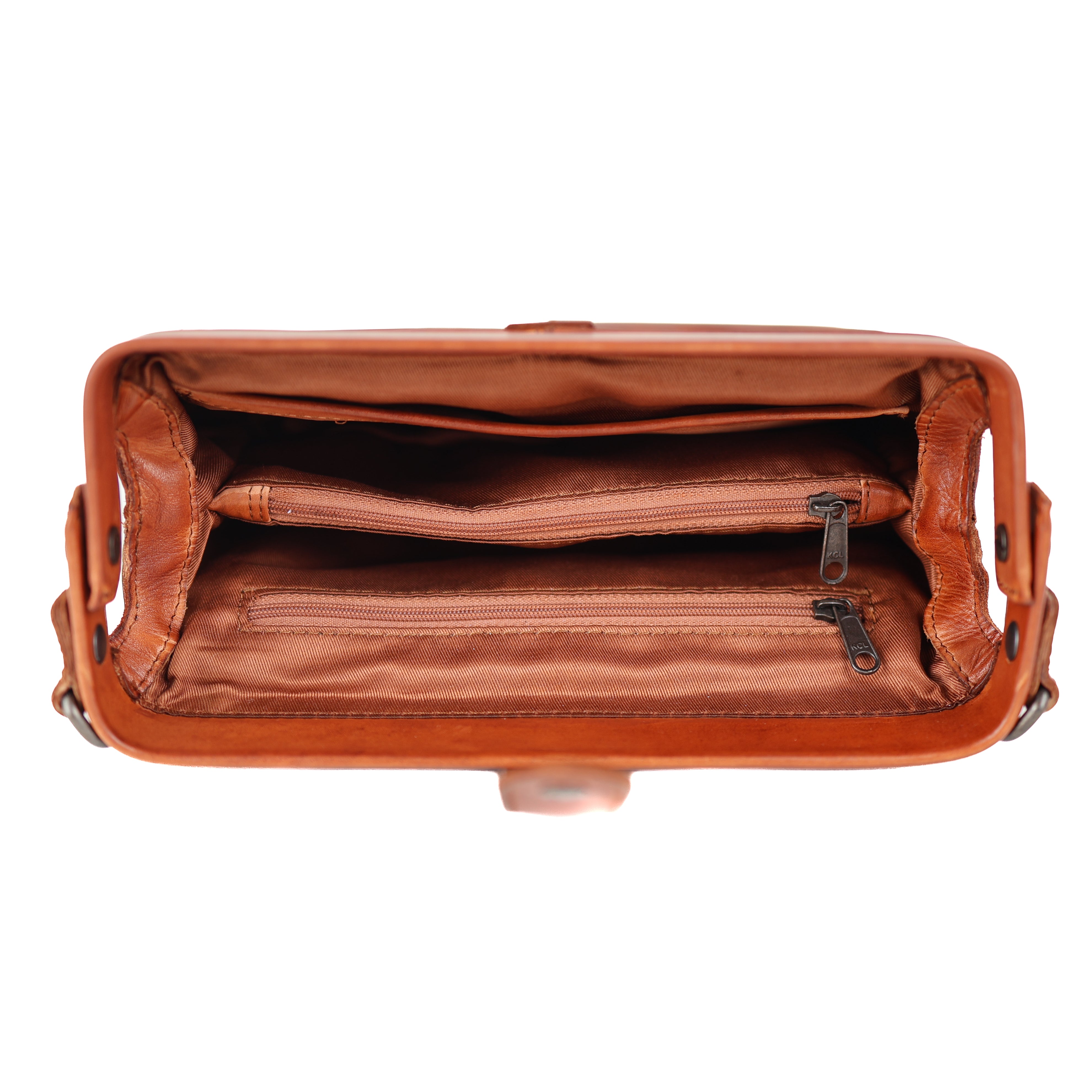 Clutch/dokterstasje 'Rio' cognac