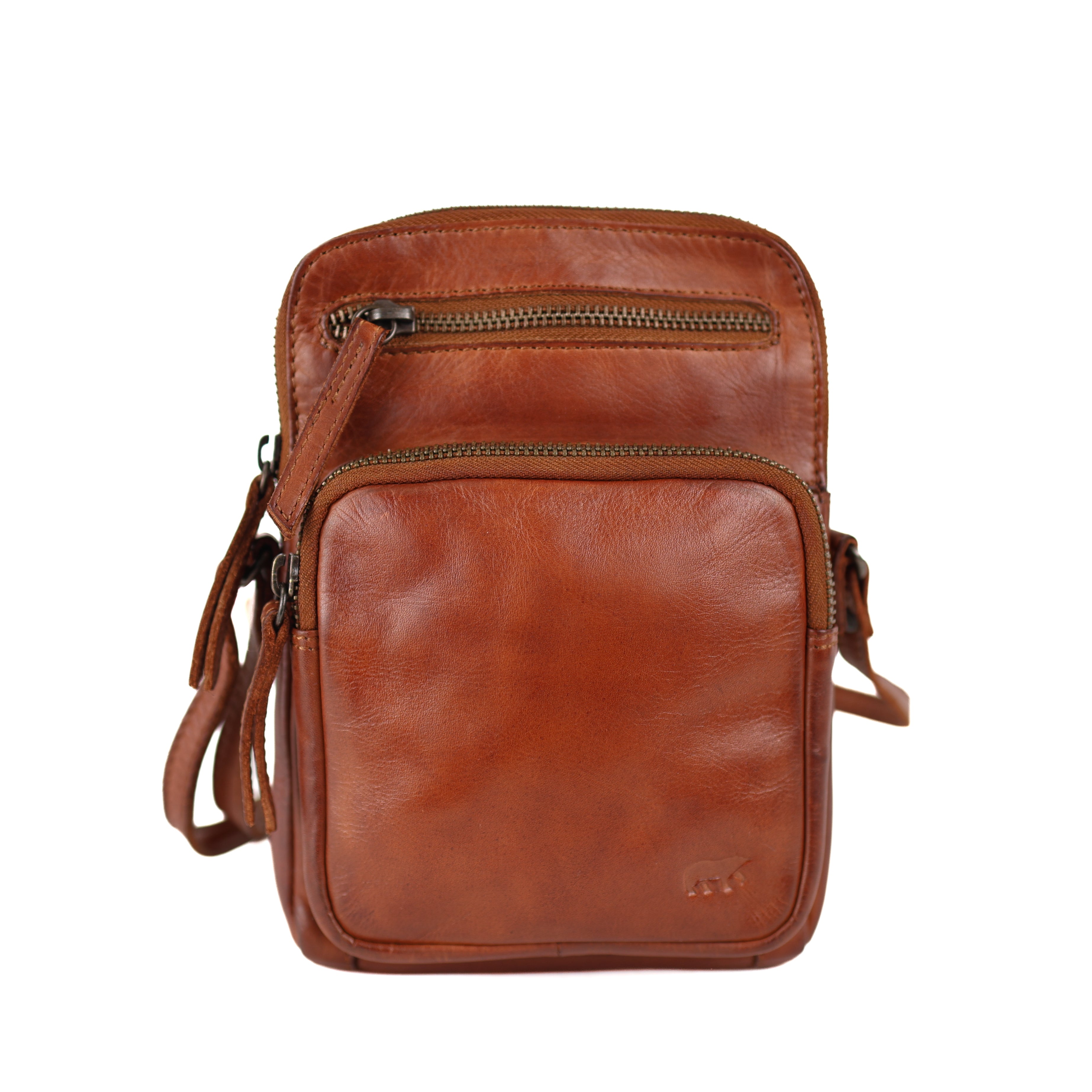 Kleine schoudertas 'Alexis' cognac