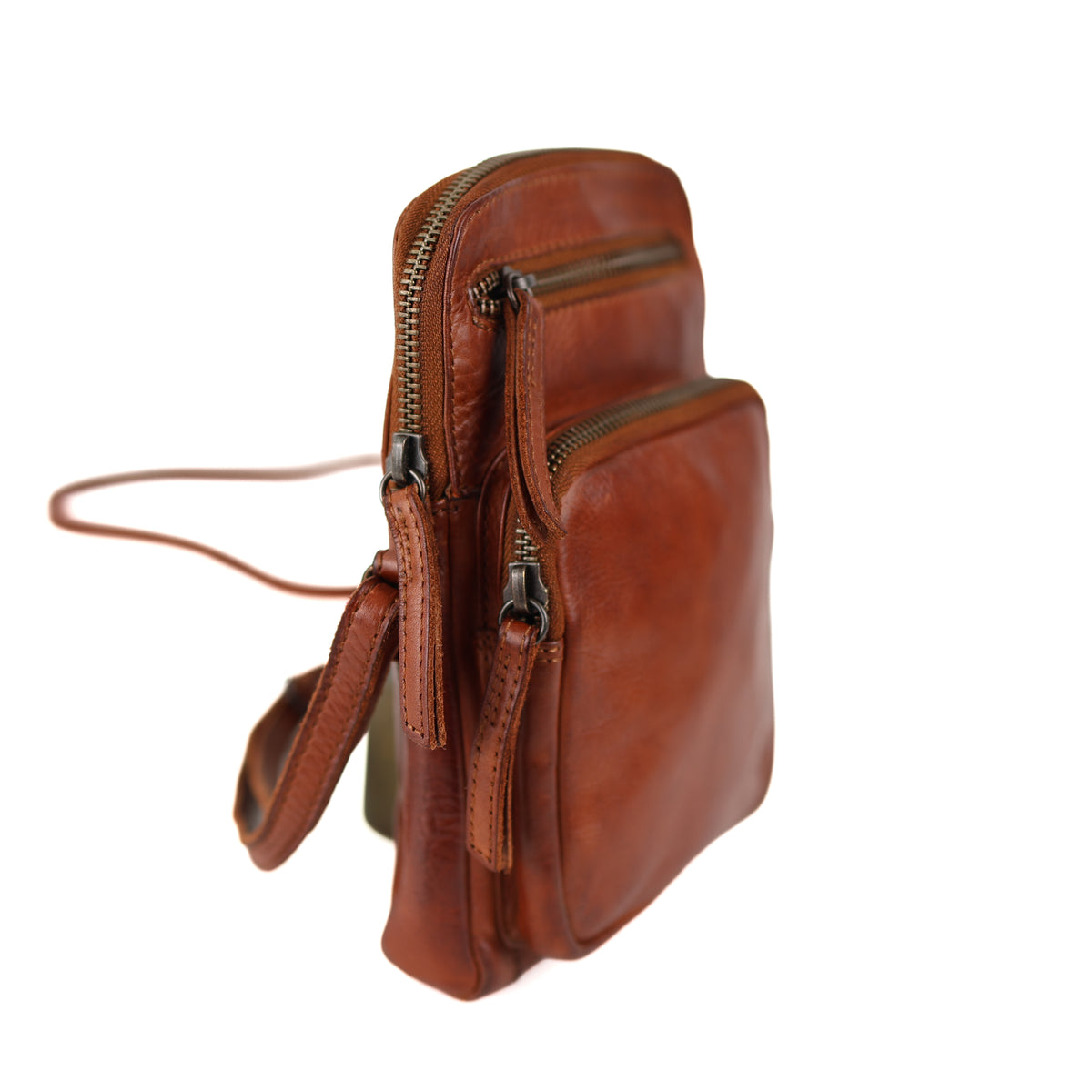Kleine schoudertas 'Alexis' cognac