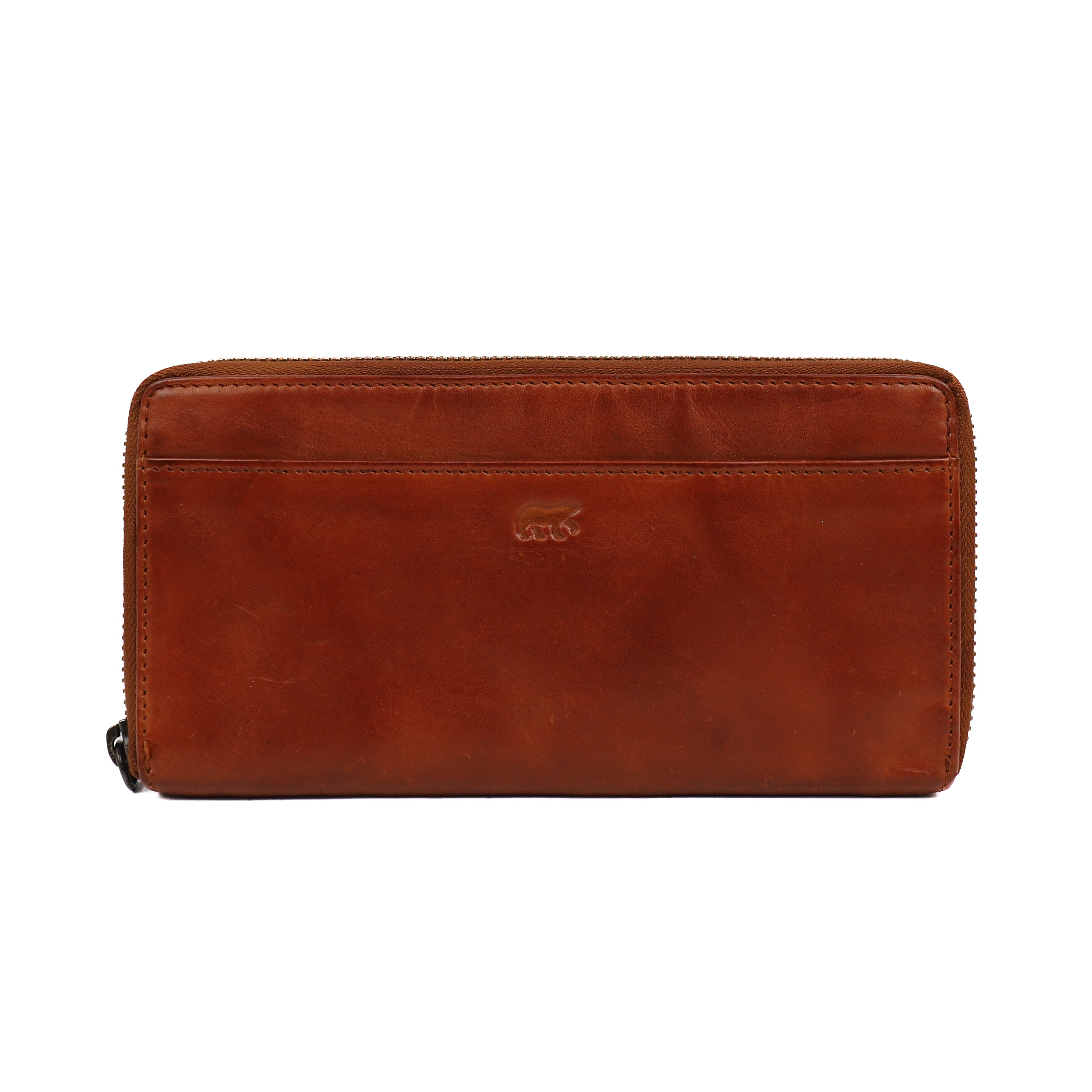 Zipper wallet 'Sofie' cognac - CL 15882