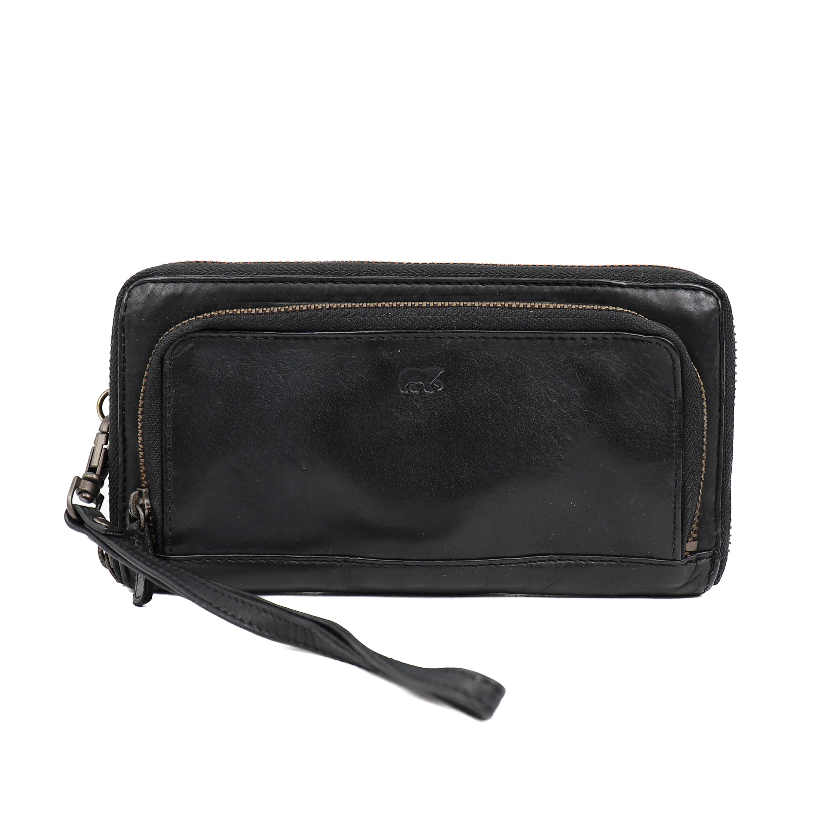 'Isa' black riding purse