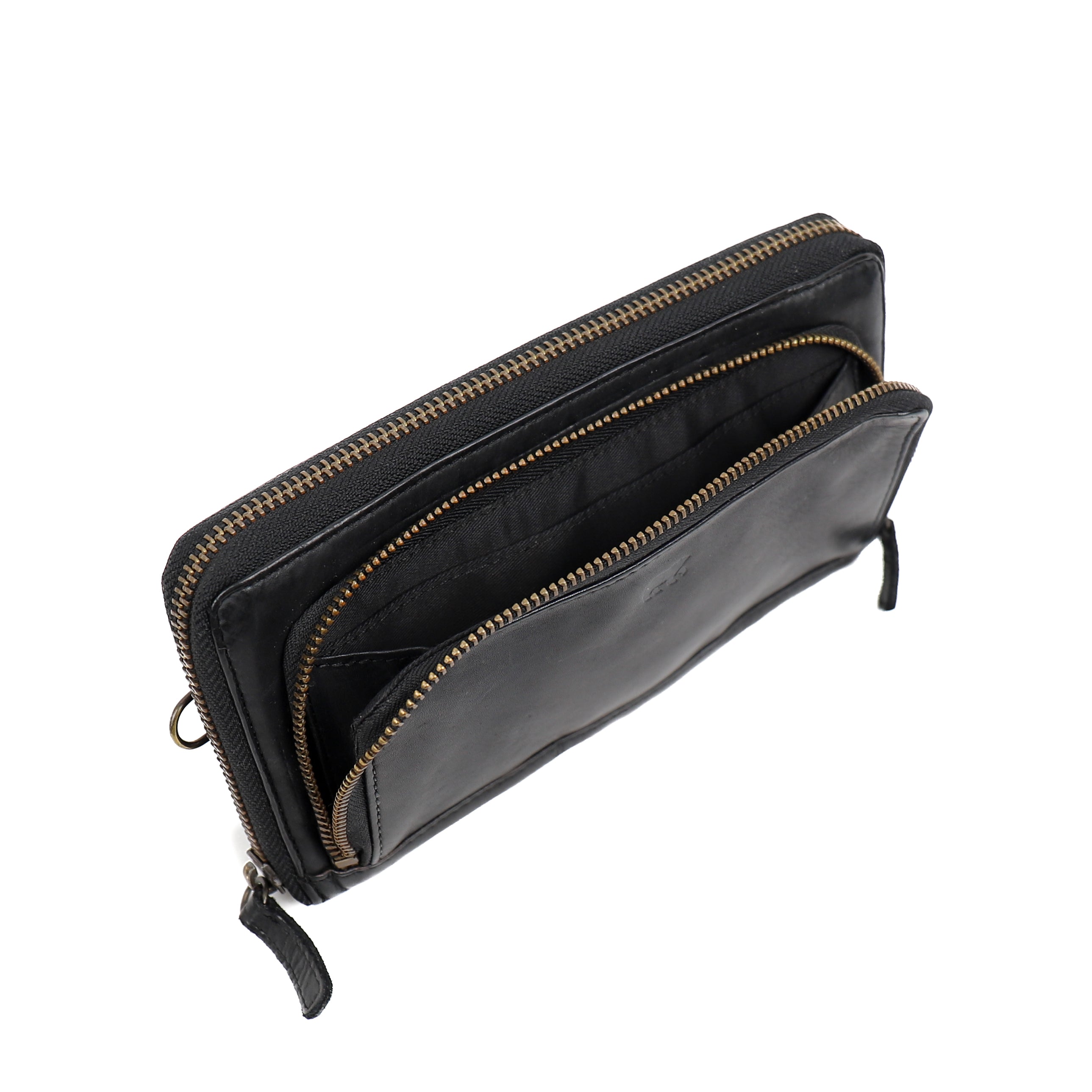 'Isa' black riding purse