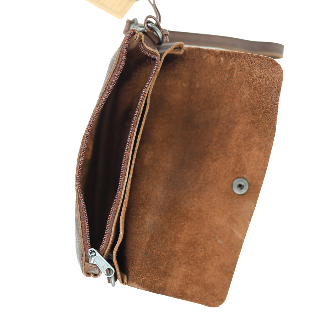 Clutch/mini schoudertasje 'Lydia' donkerbruin