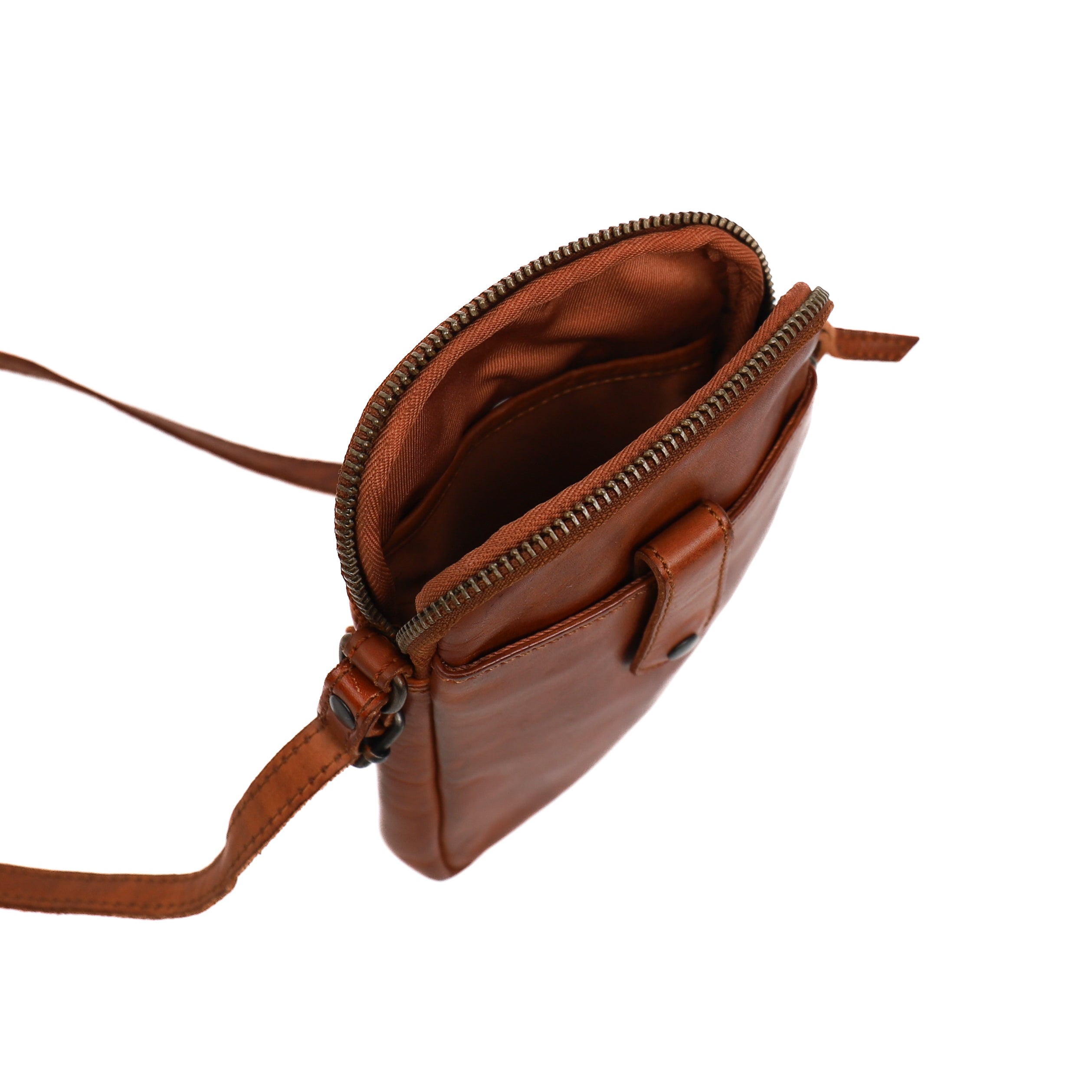 Phone bag 'Sev' cognac