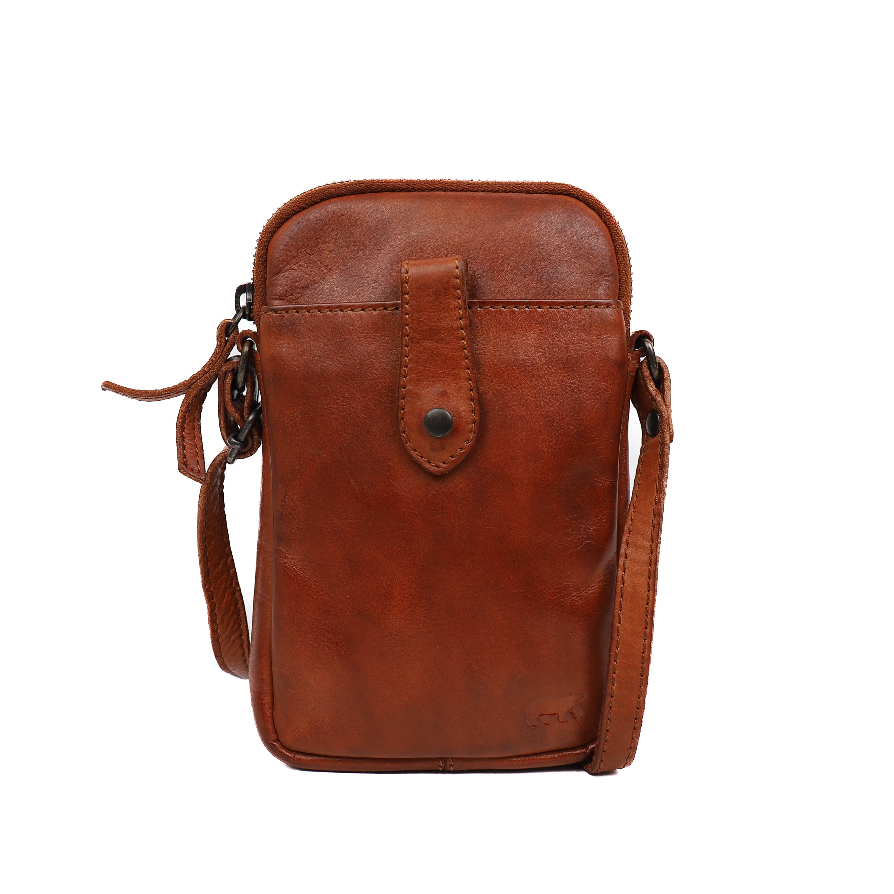 Phone bag 'Sev' cognac