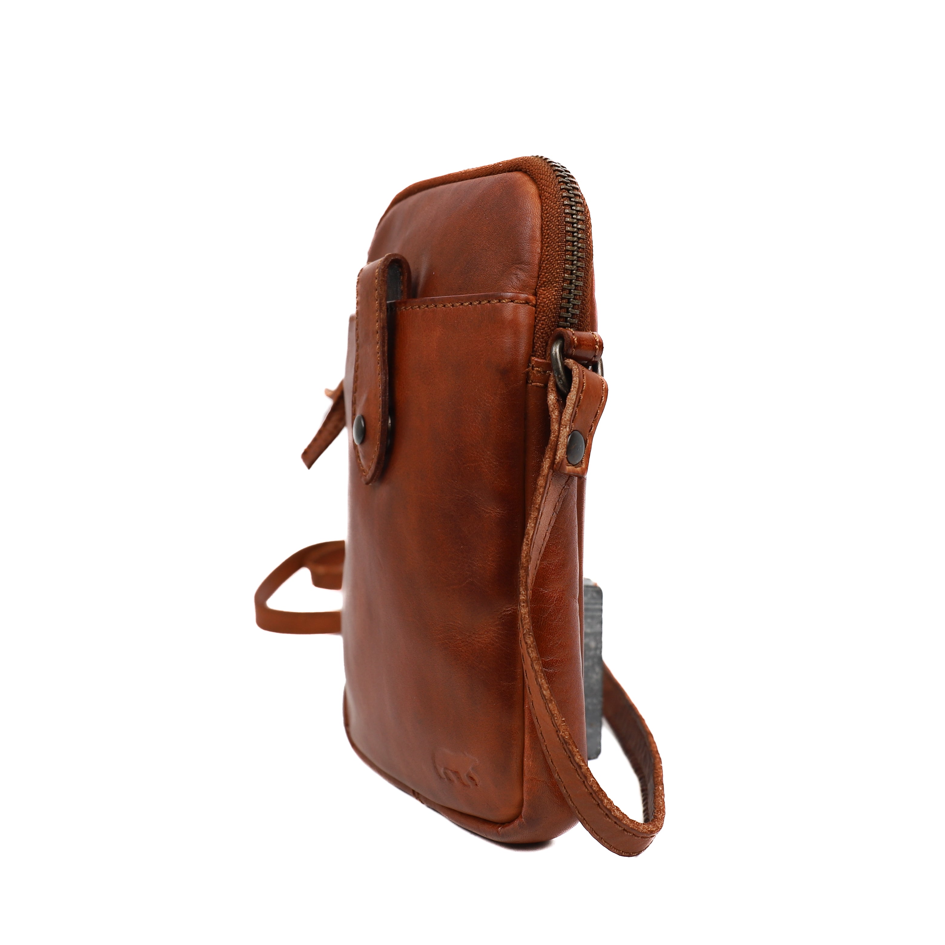 Phone bag 'Sev' cognac