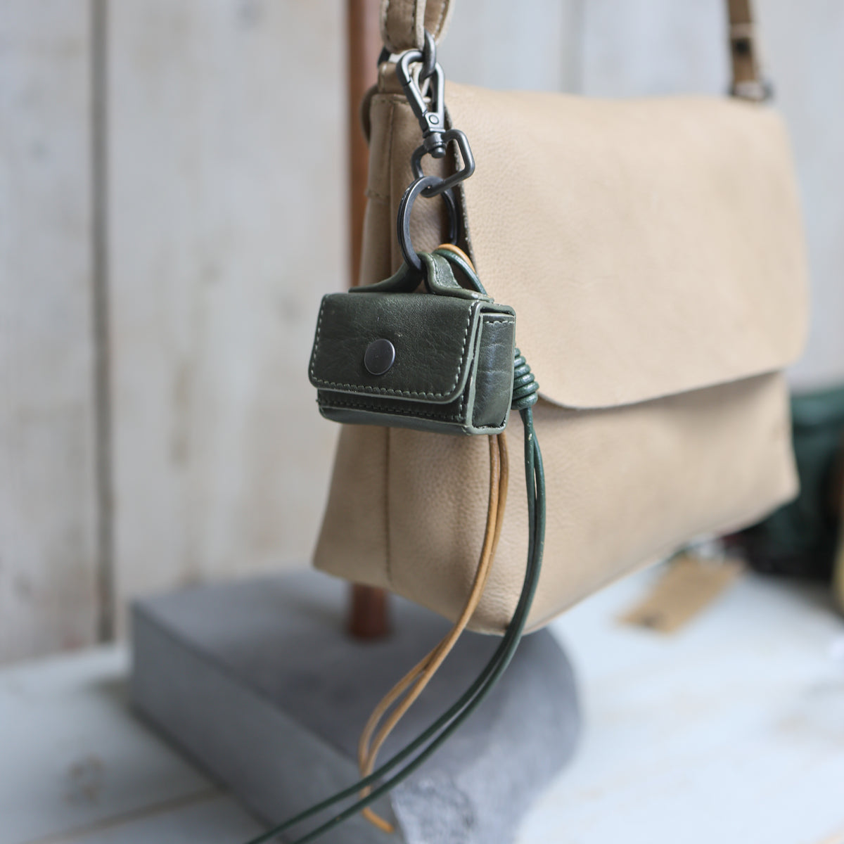 Bag Charm/sleutelhanger 'Tasje' groen