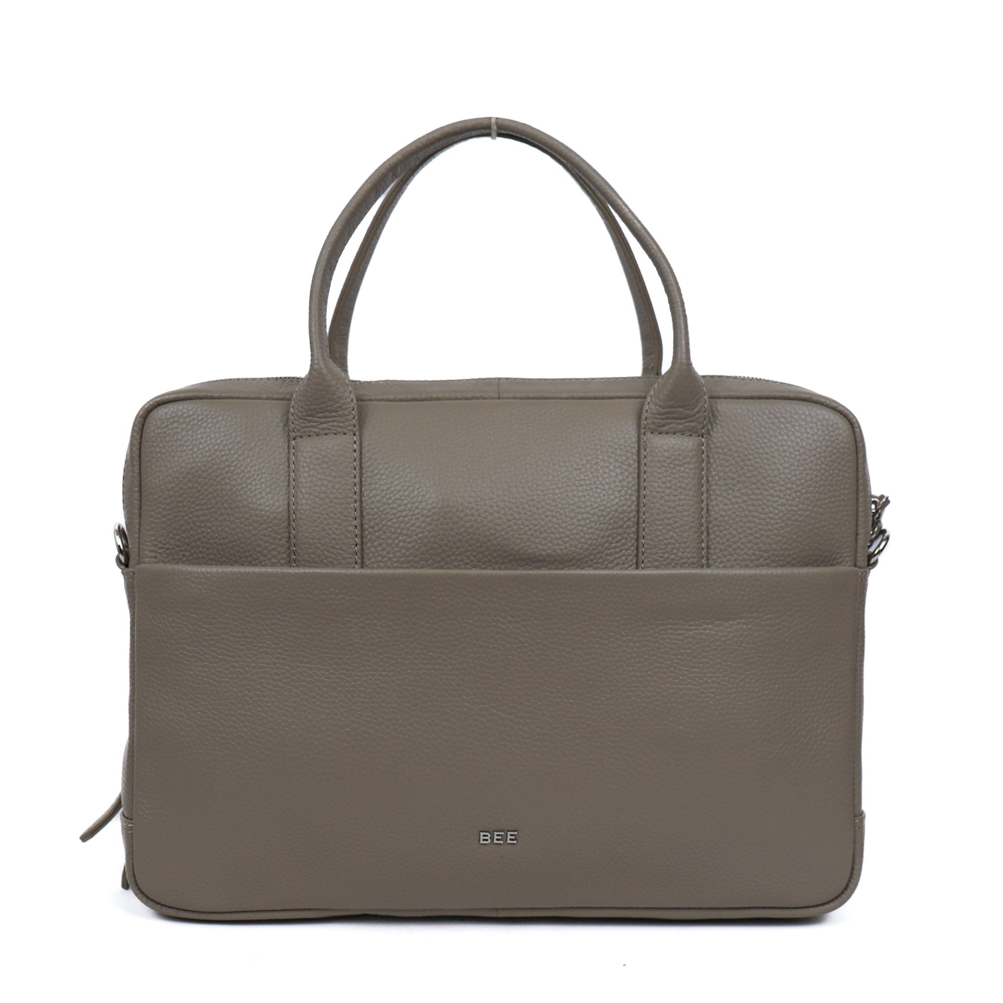 Compact laptop bag 'Gia' Silver Mink