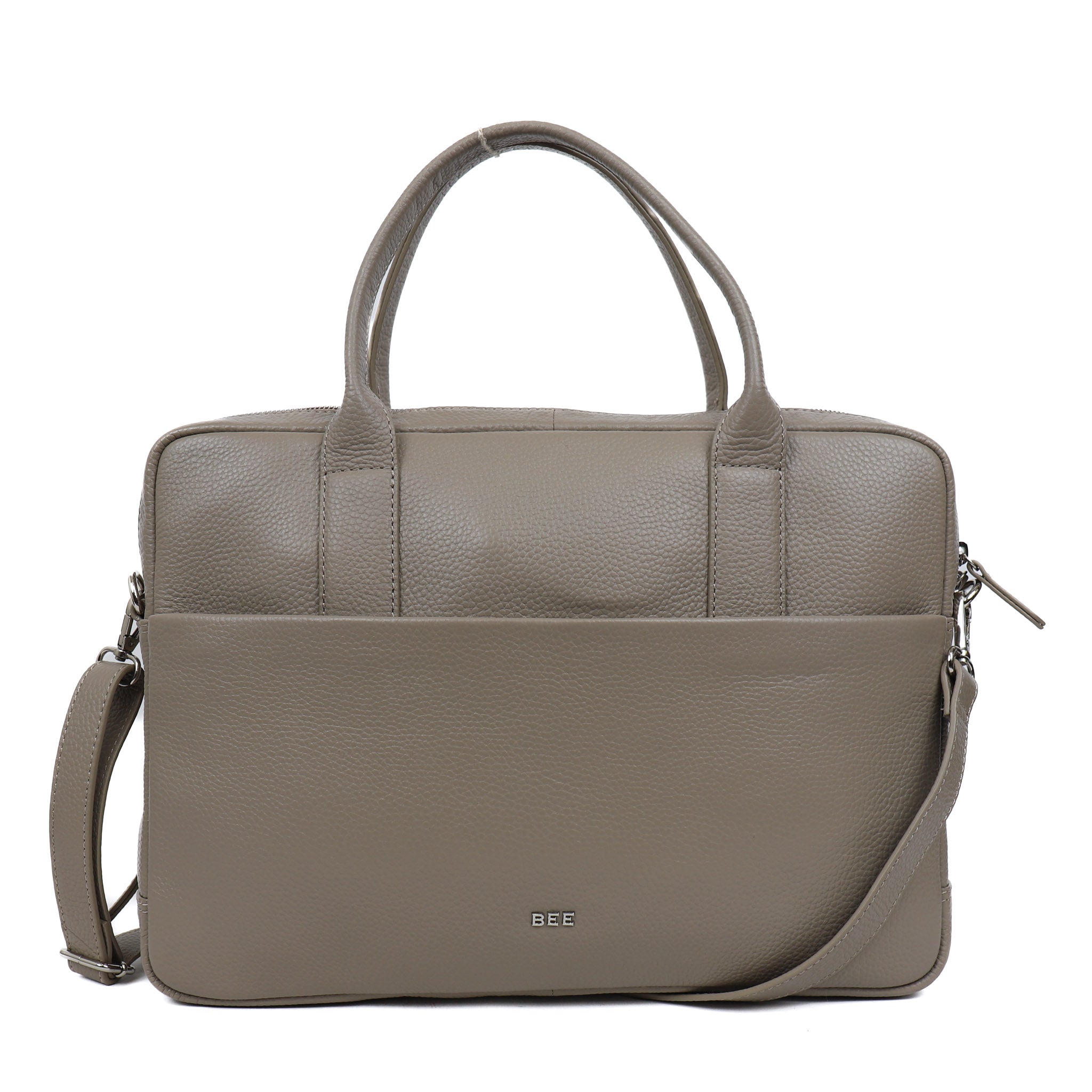 Compact laptop bag 'Gia' Silver Mink