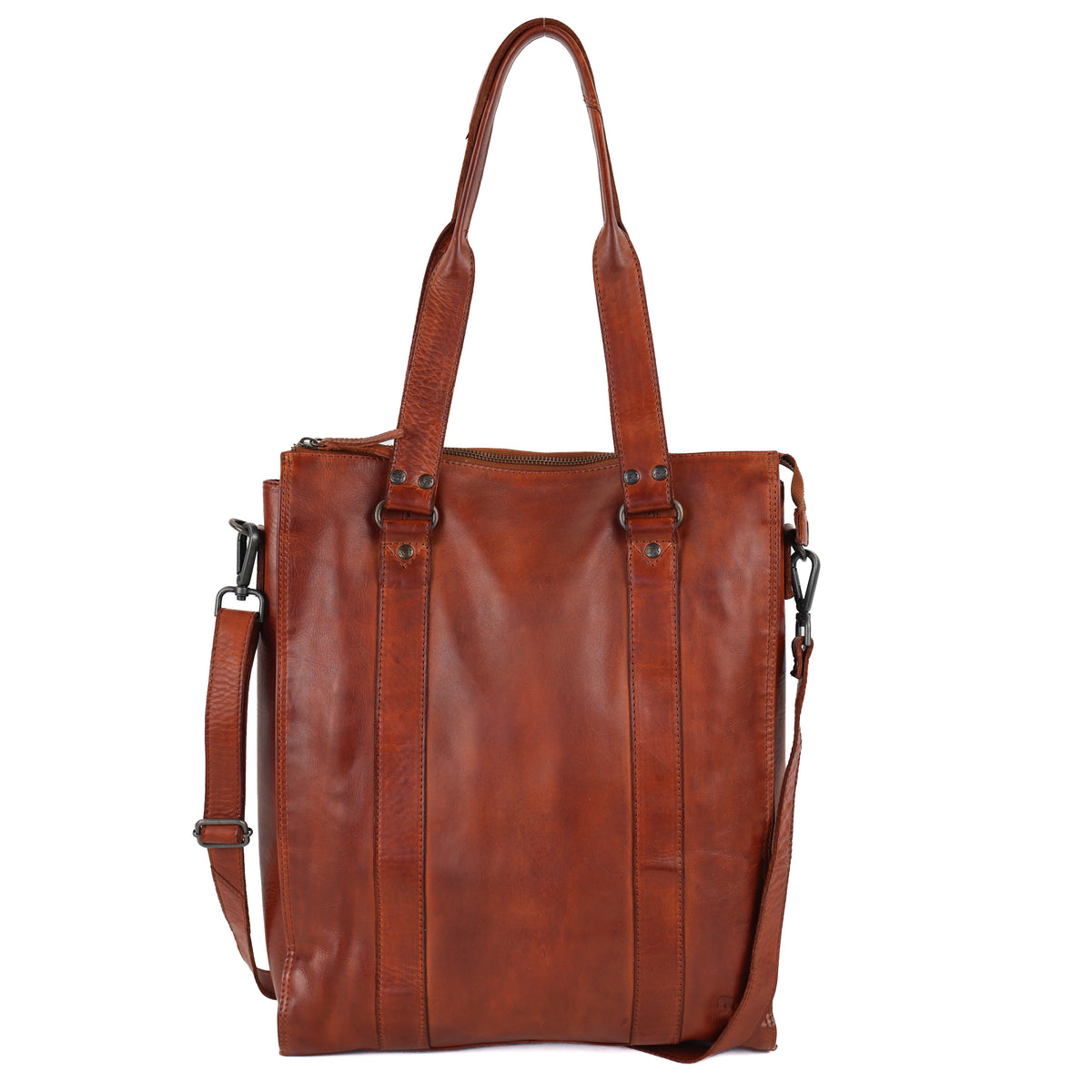 Hand-/schoudertas met laptopvak 15.6” 'Freya' cognac