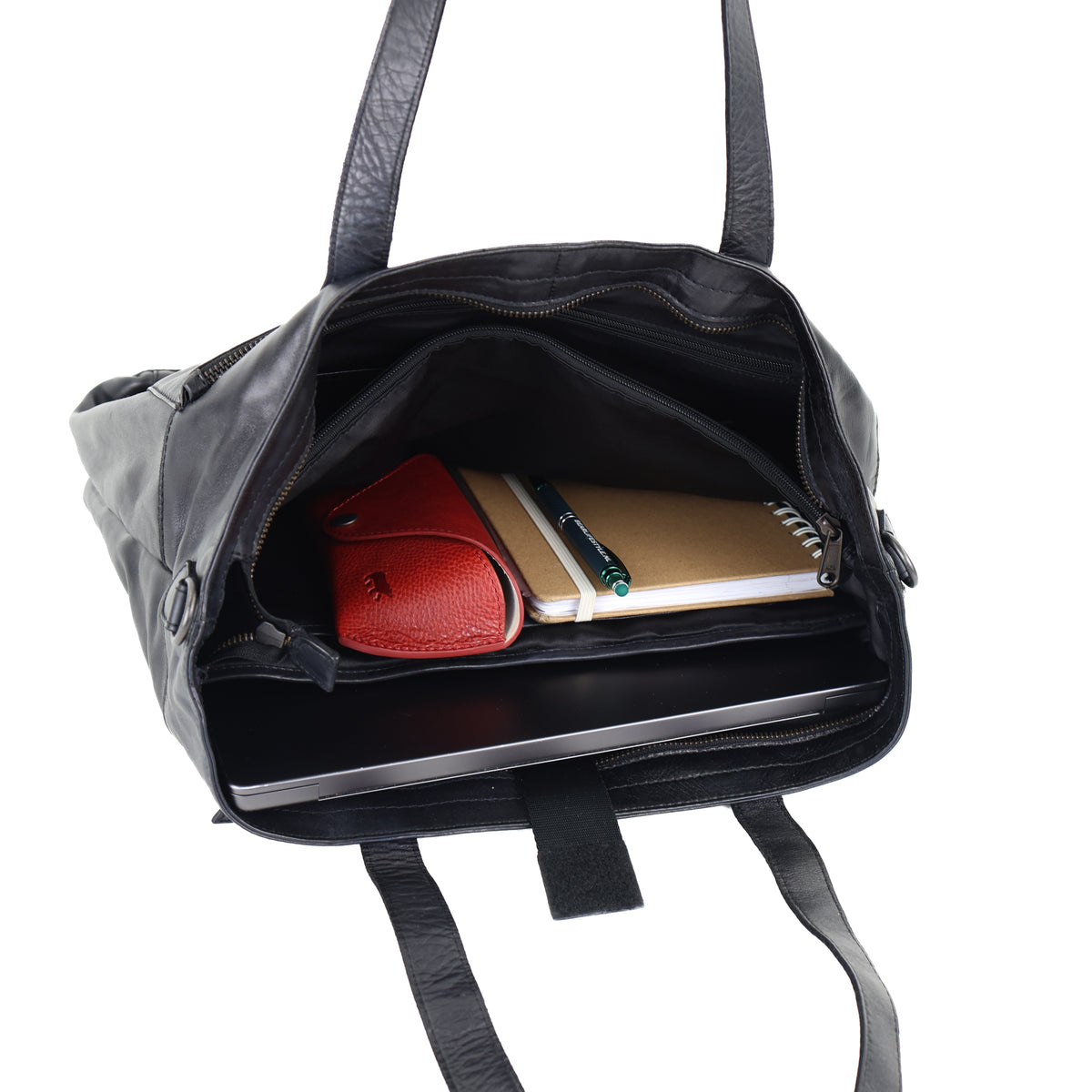Laptoptas/shopper 14” 'Emila' zwart