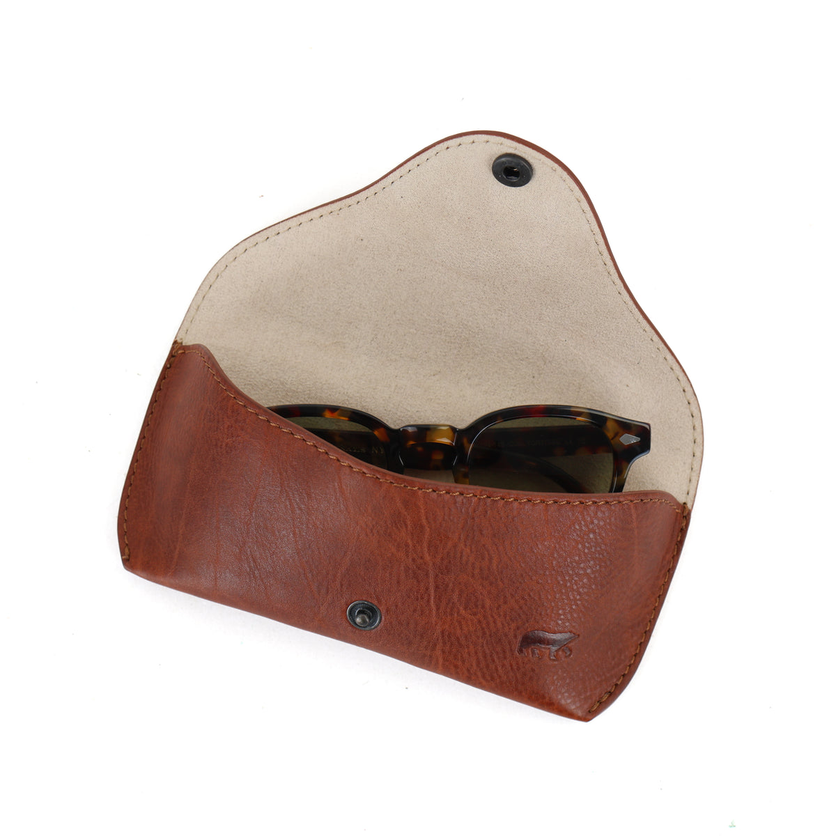 Luxe brillenkoker 'Nikki' cognac