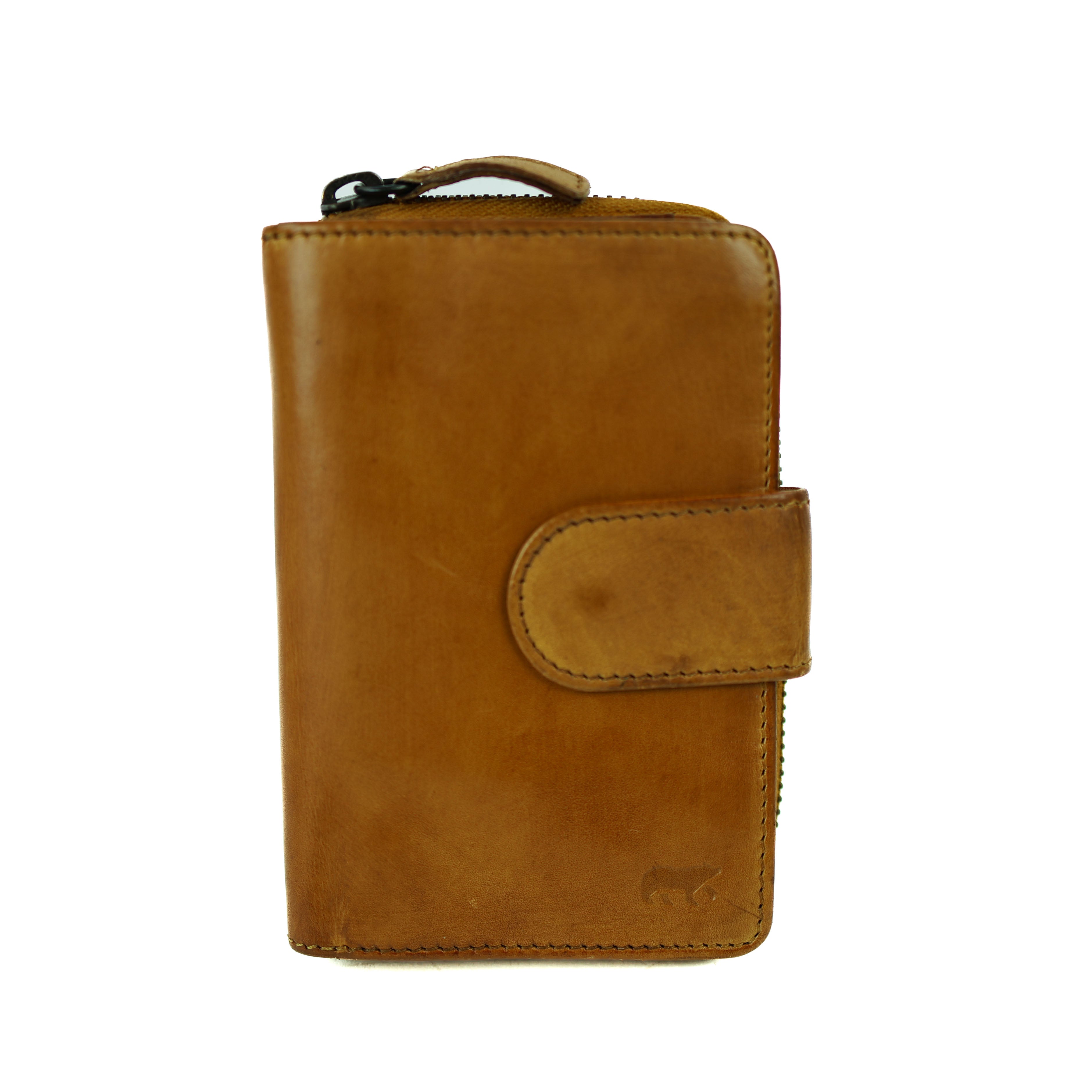 Zipper wallet 'Loet' yellow ocher - CL 13550