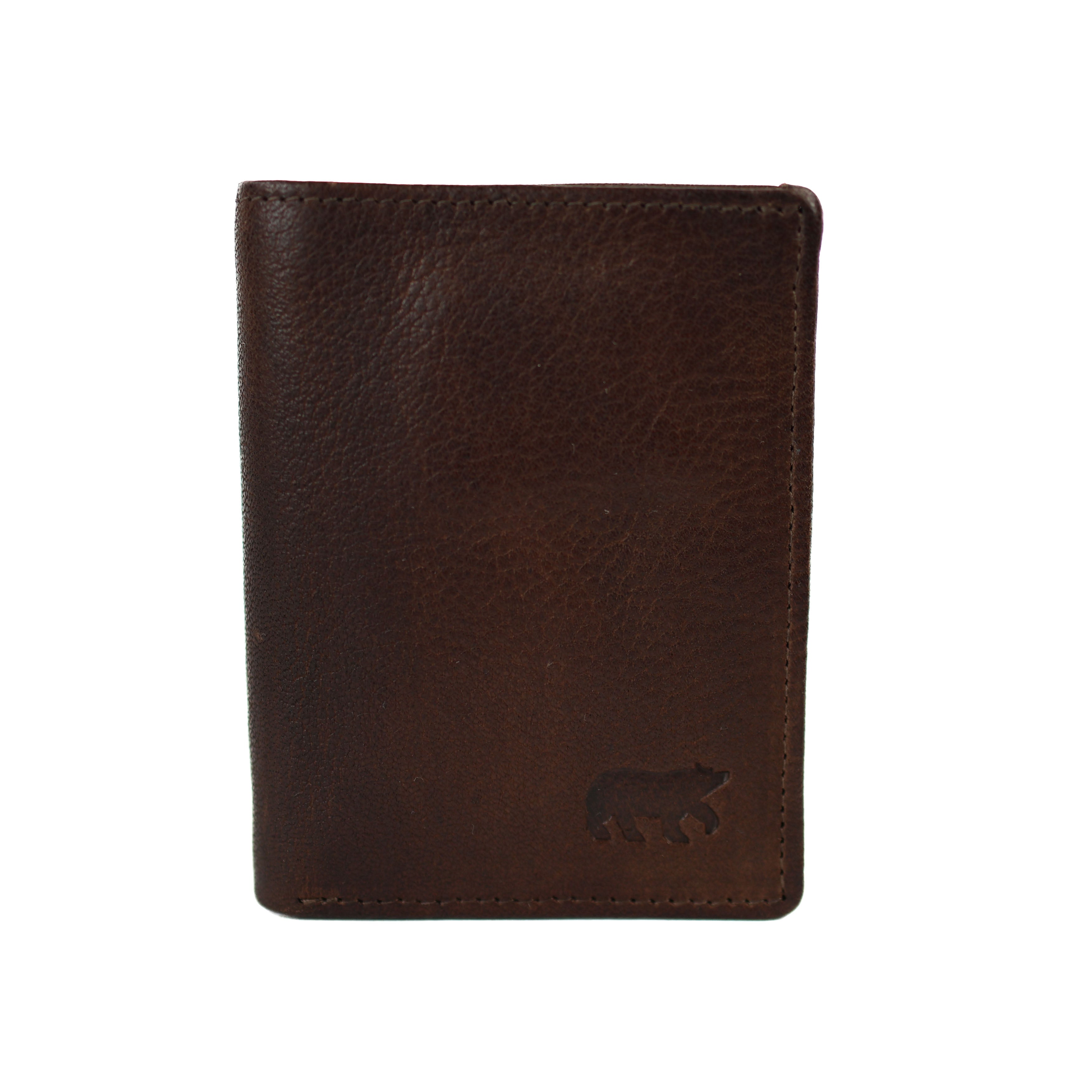 Pasjeshouder met briefgeldvak 'Cas' donkerbruin