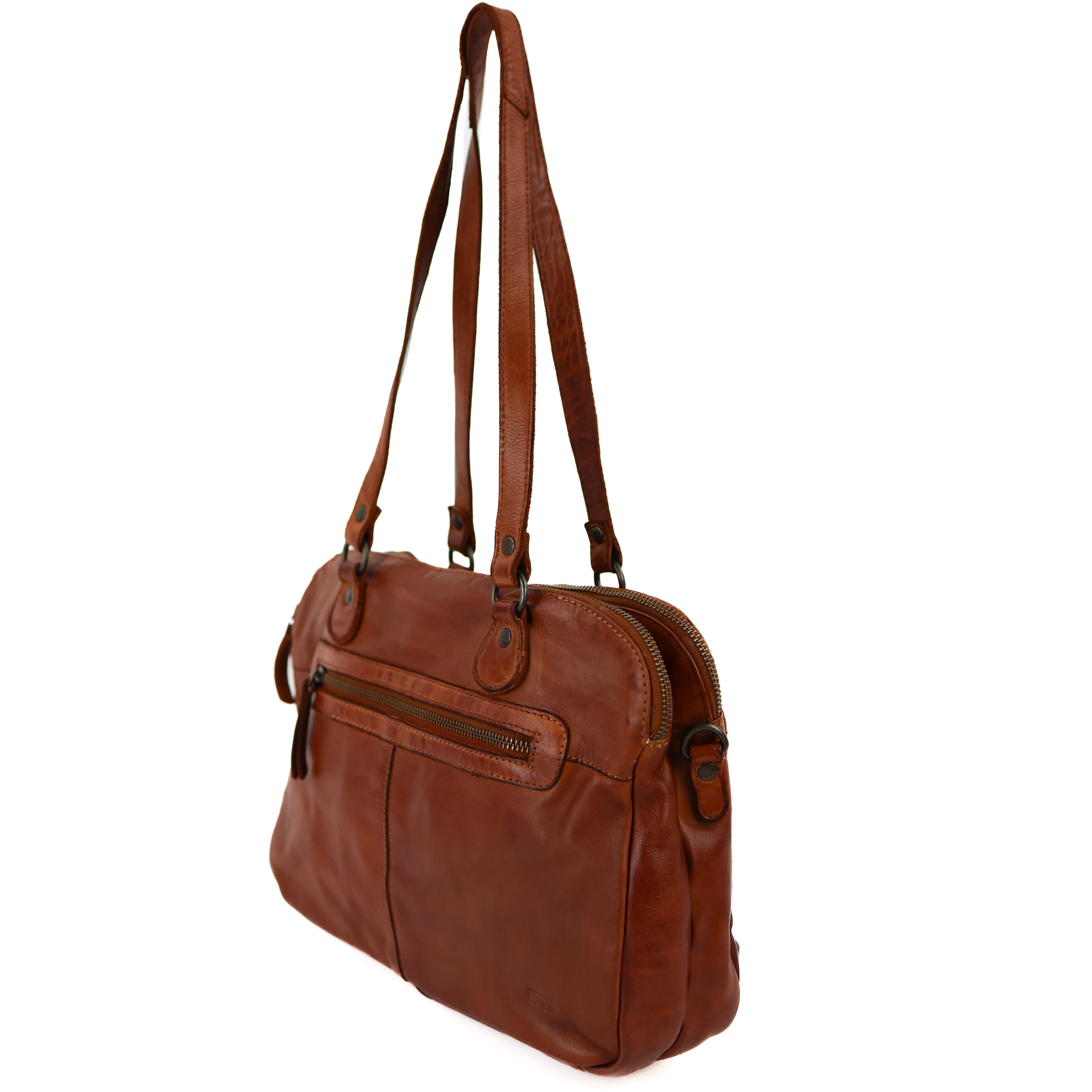 Hand-/schoudertas 'Lieke' cognac