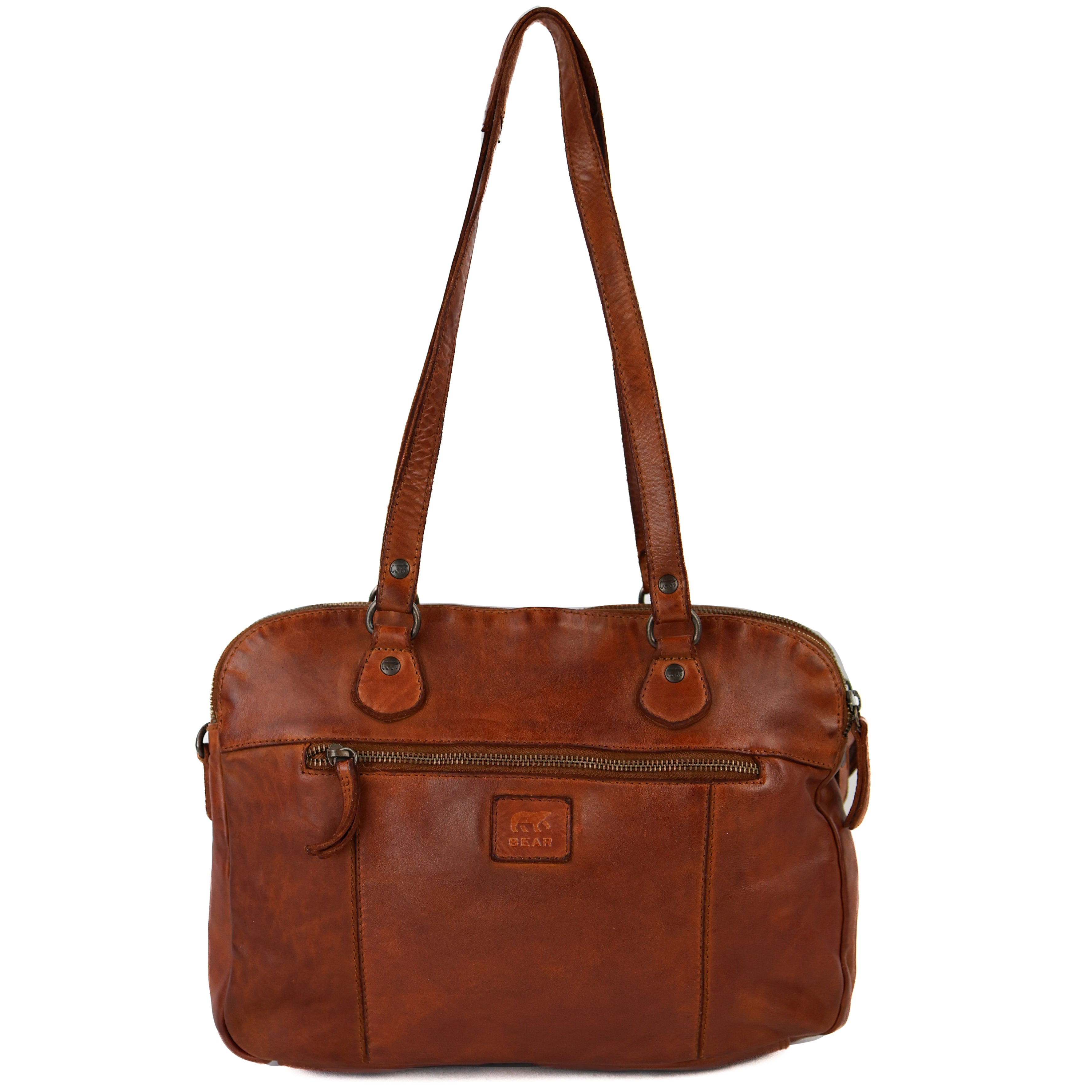 Hand-/schoudertas 'Lieke' cognac