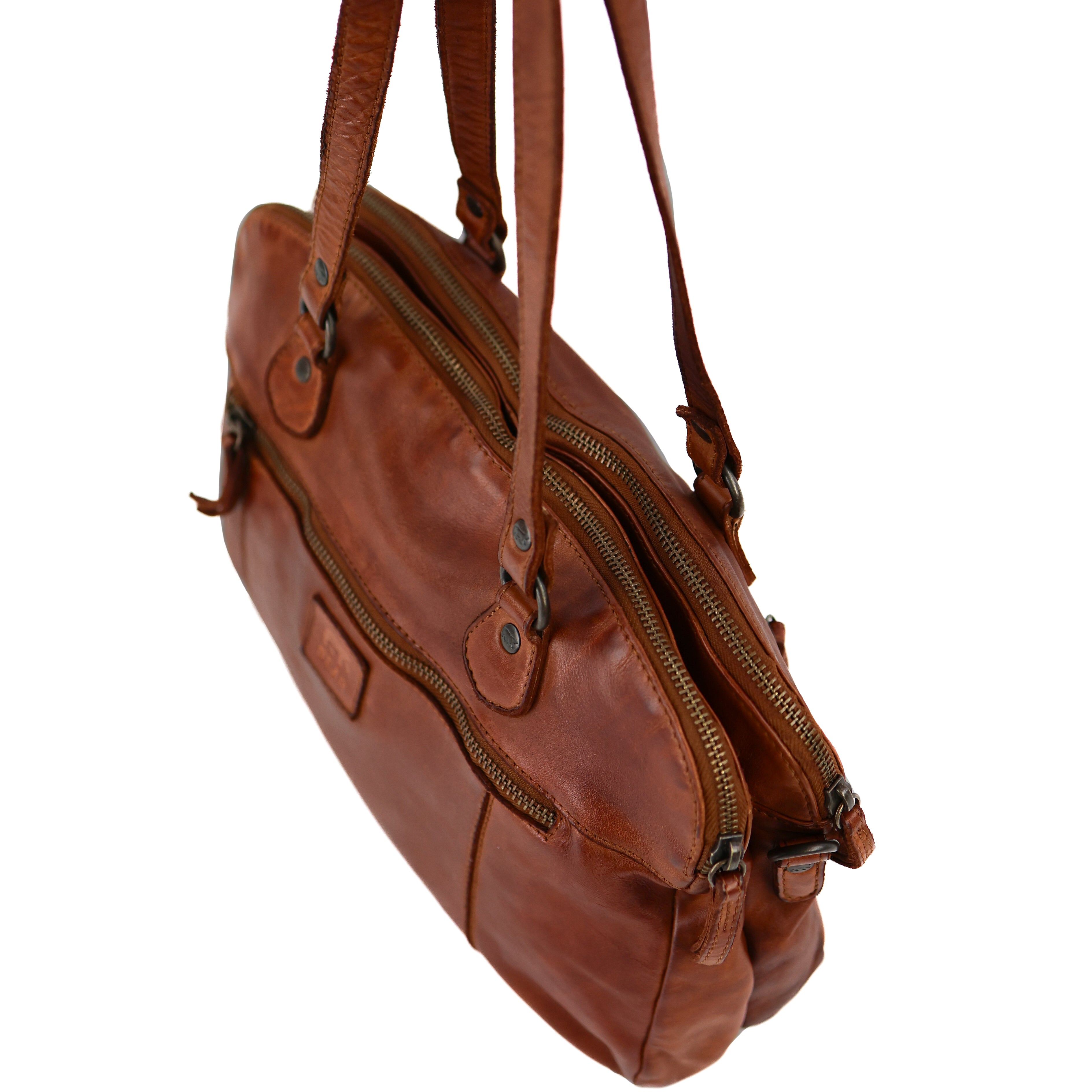 Hand-/schoudertas 'Lieke' cognac