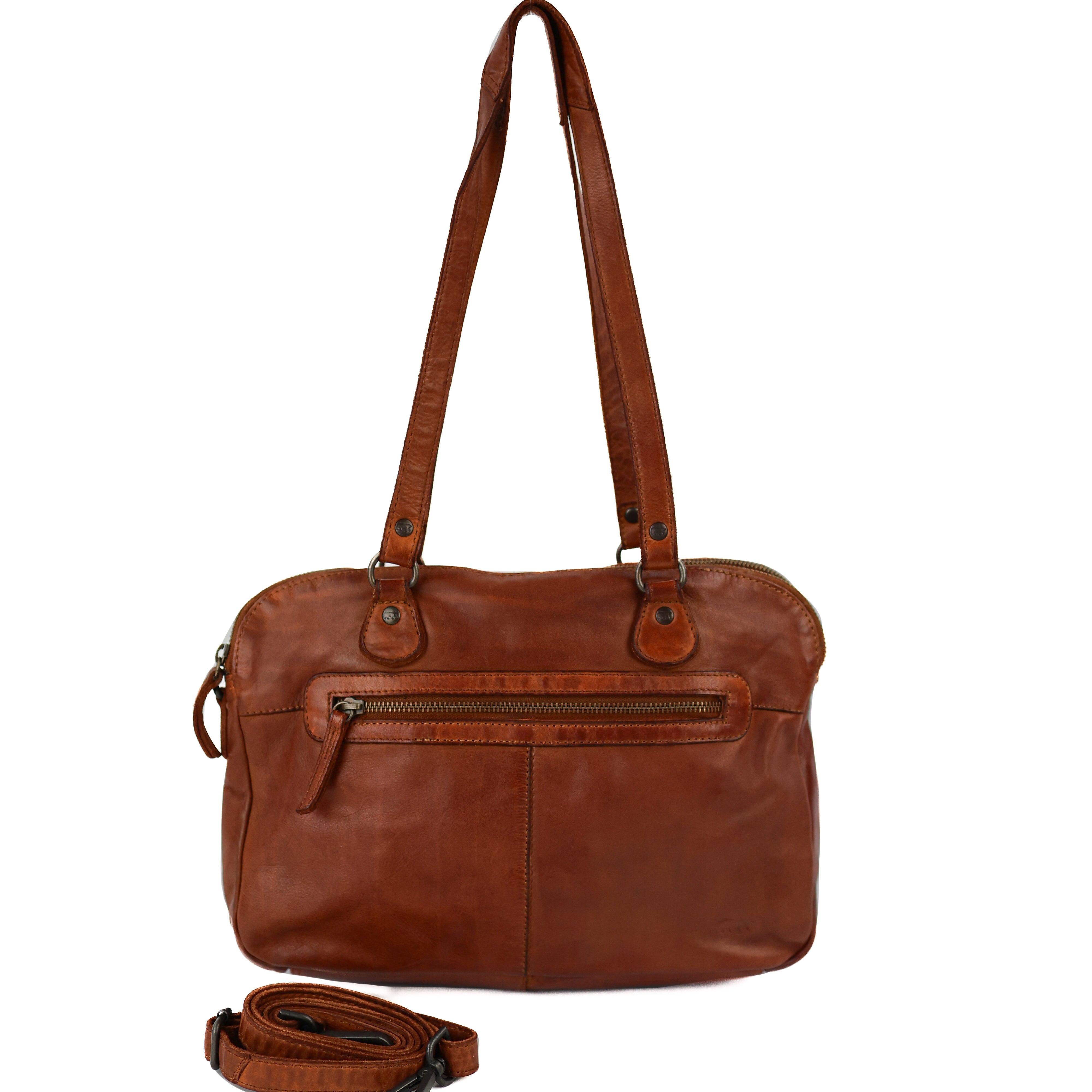 Hand-/schoudertas 'Lieke' cognac