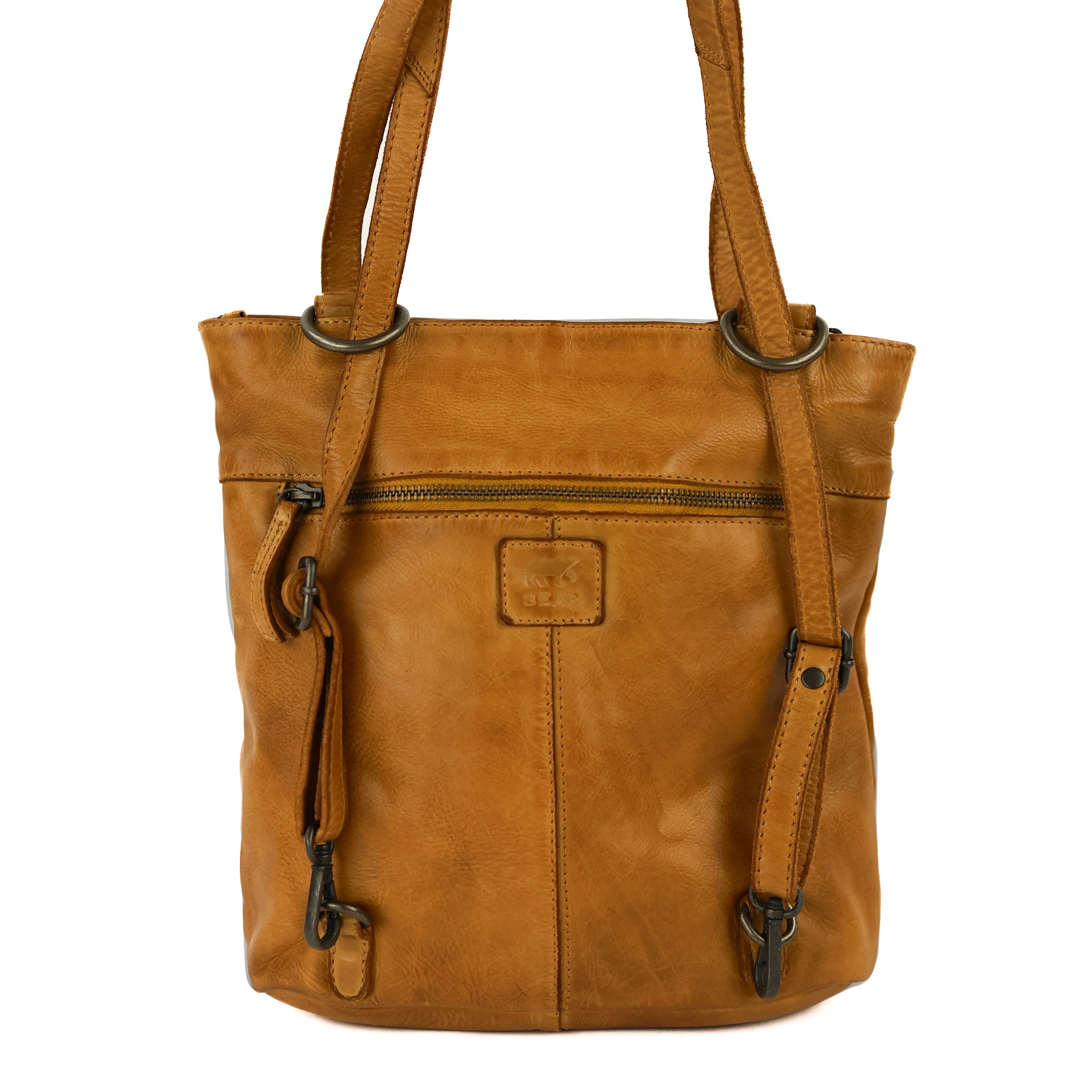 Rugzak/schoudertas 'Sandy' okergeel