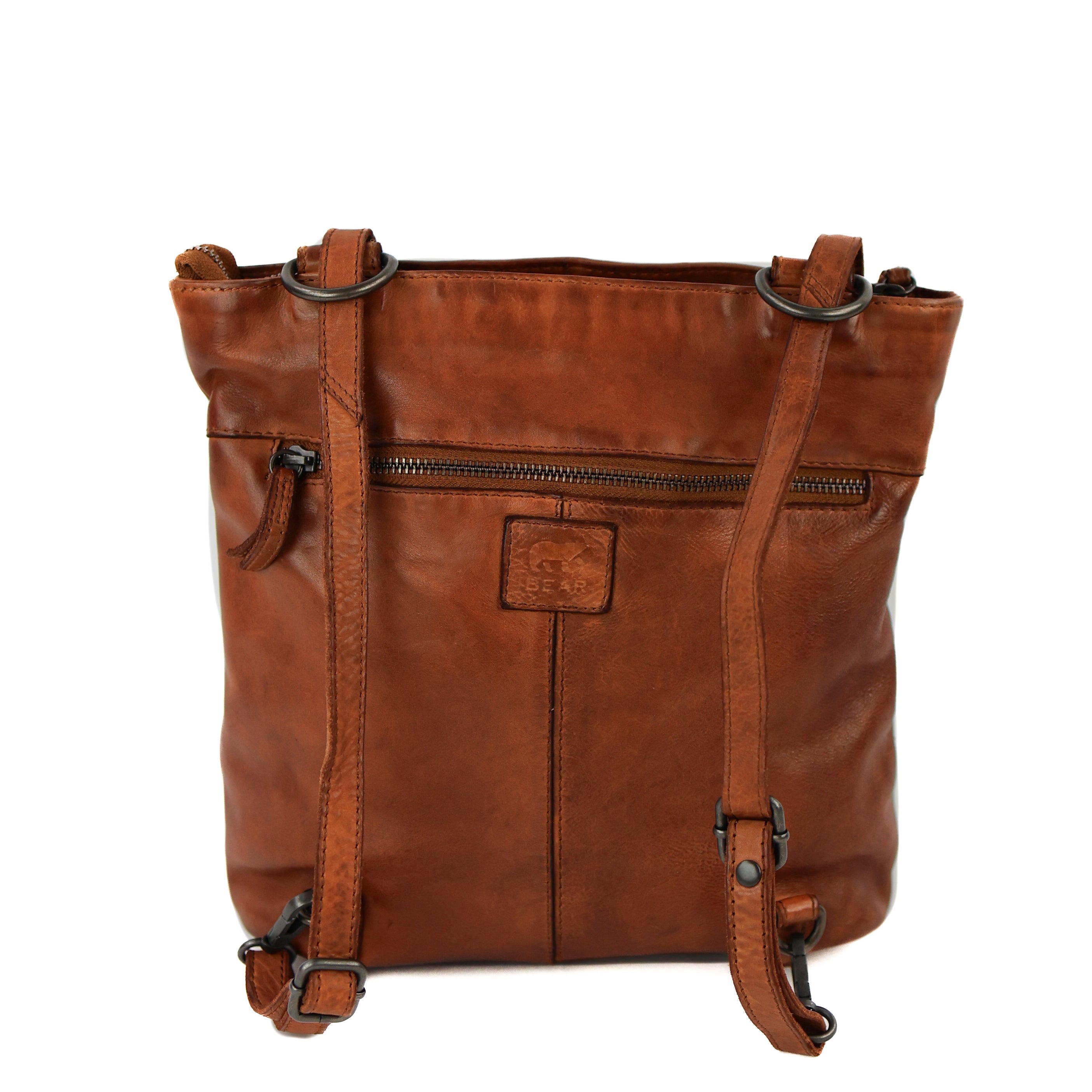 Rugzak/schoudertas 'Sandy' cognac