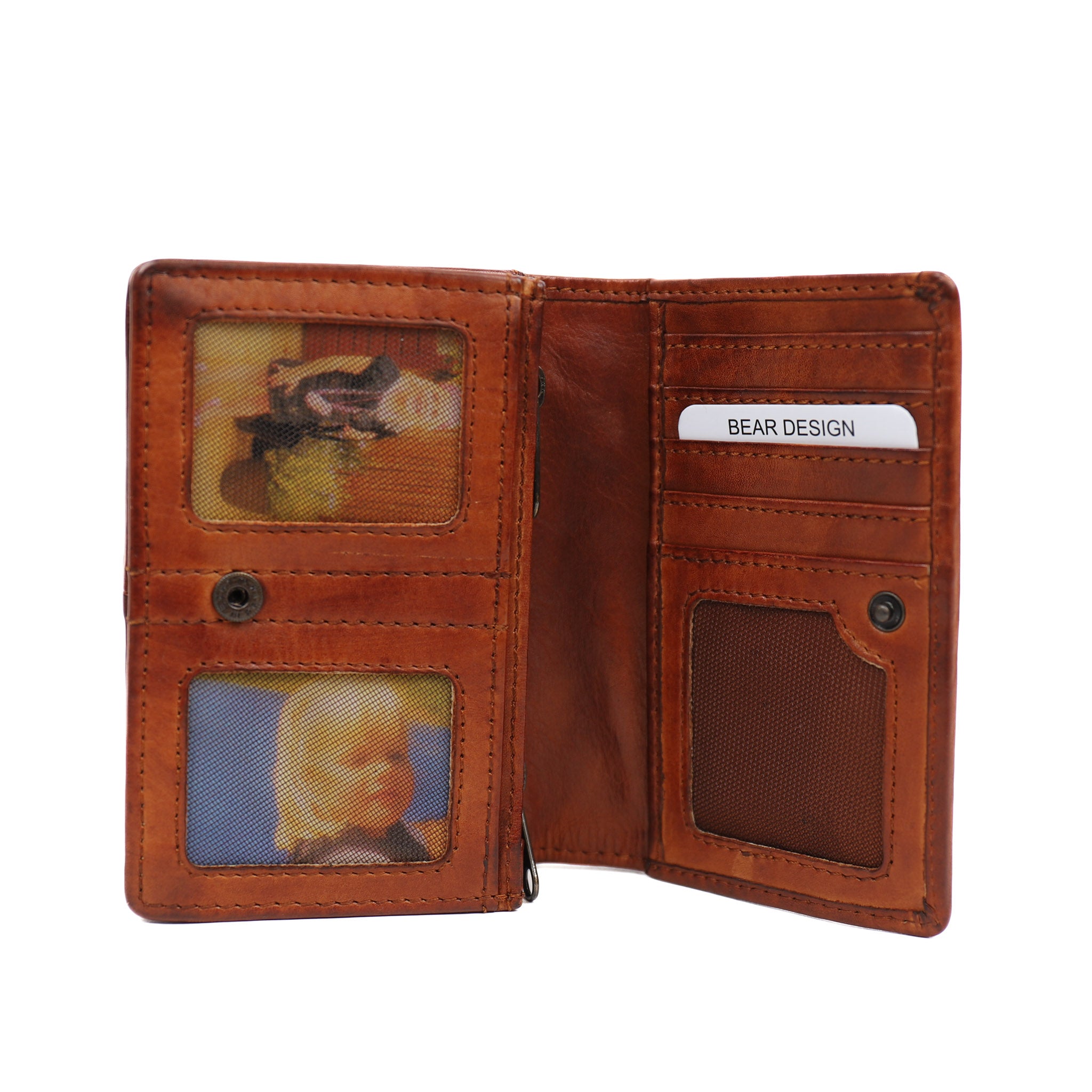 Flap wallet 'Nina' cognac