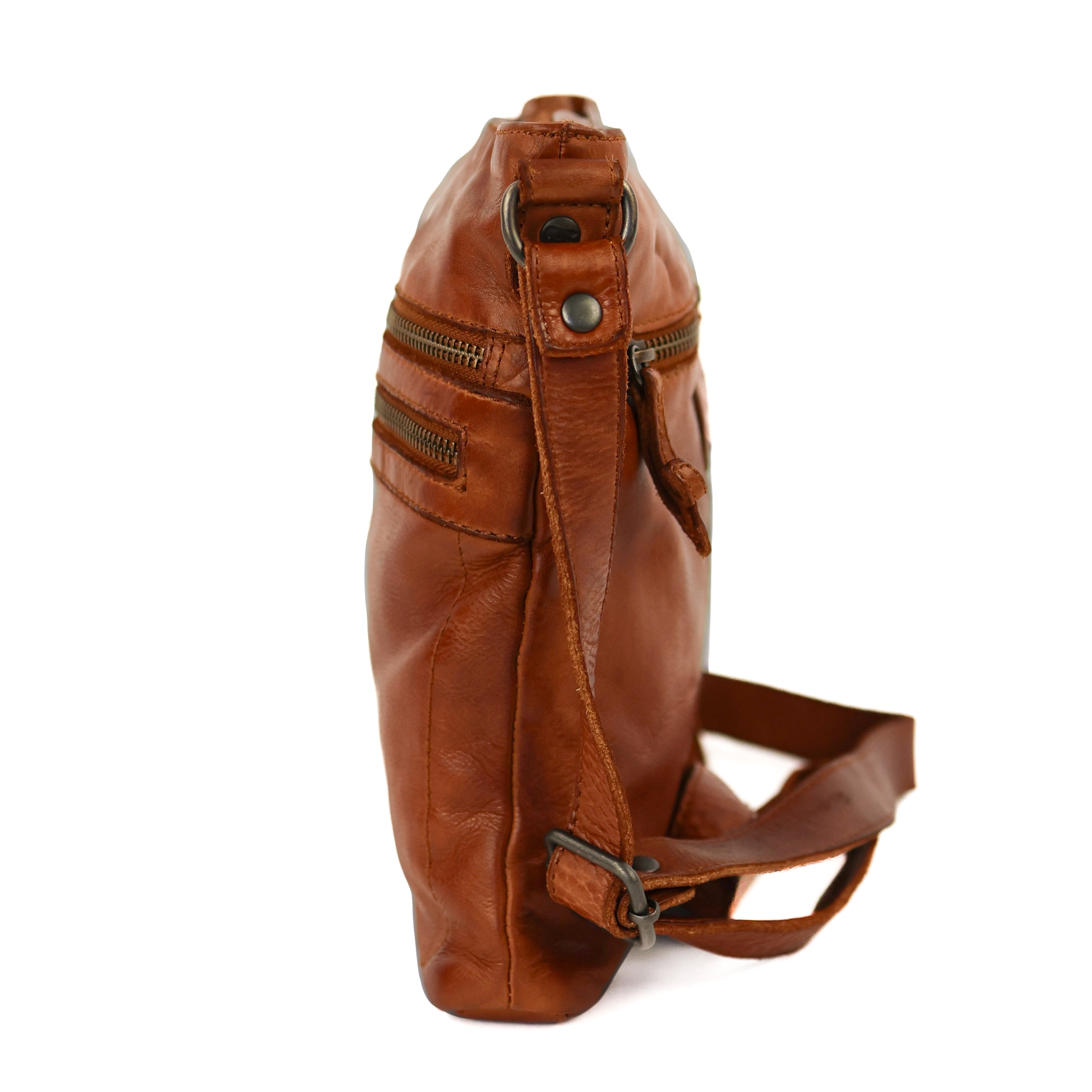 Shoulder bag 'Luna' cognac