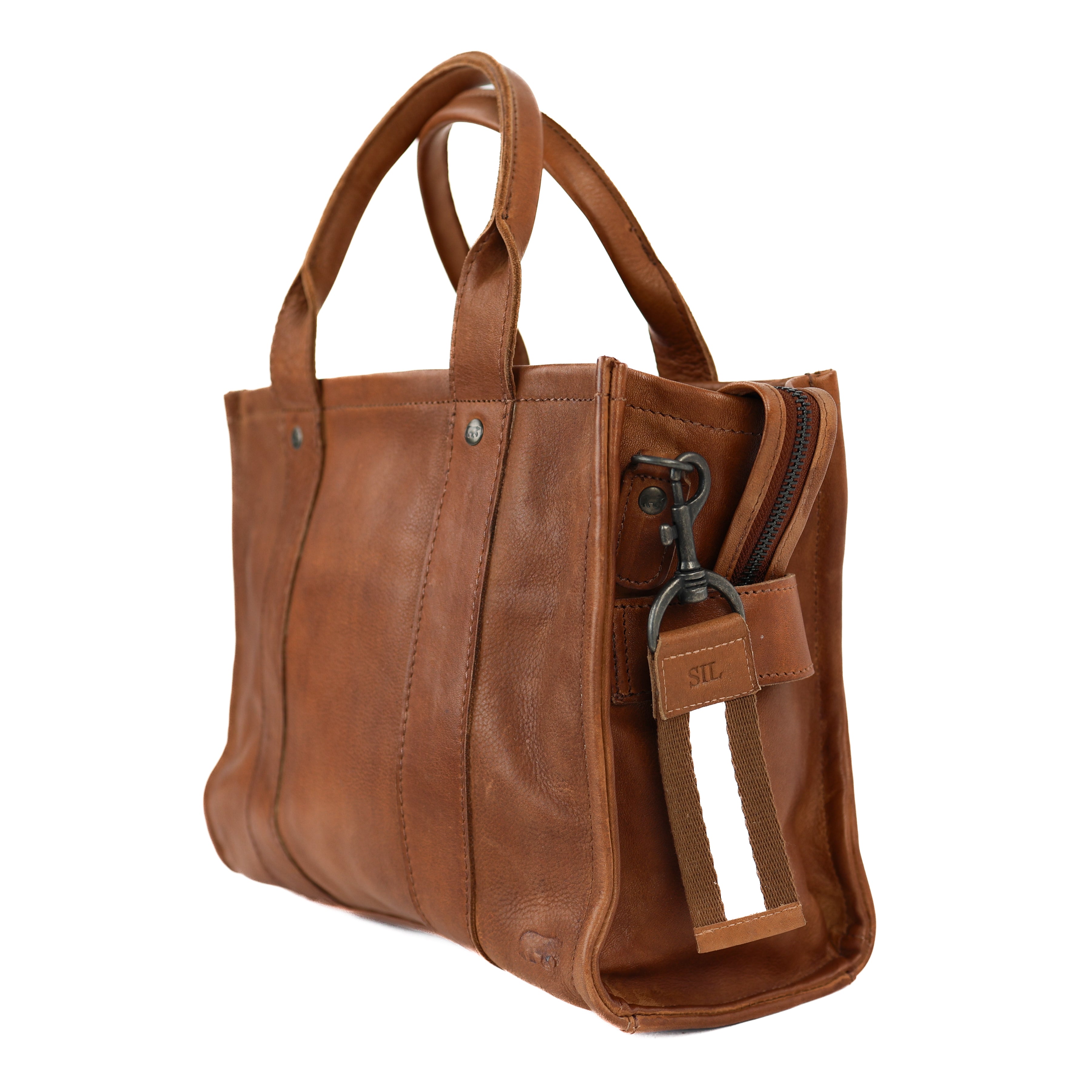 Personaliseerbare sleutelhanger cognac