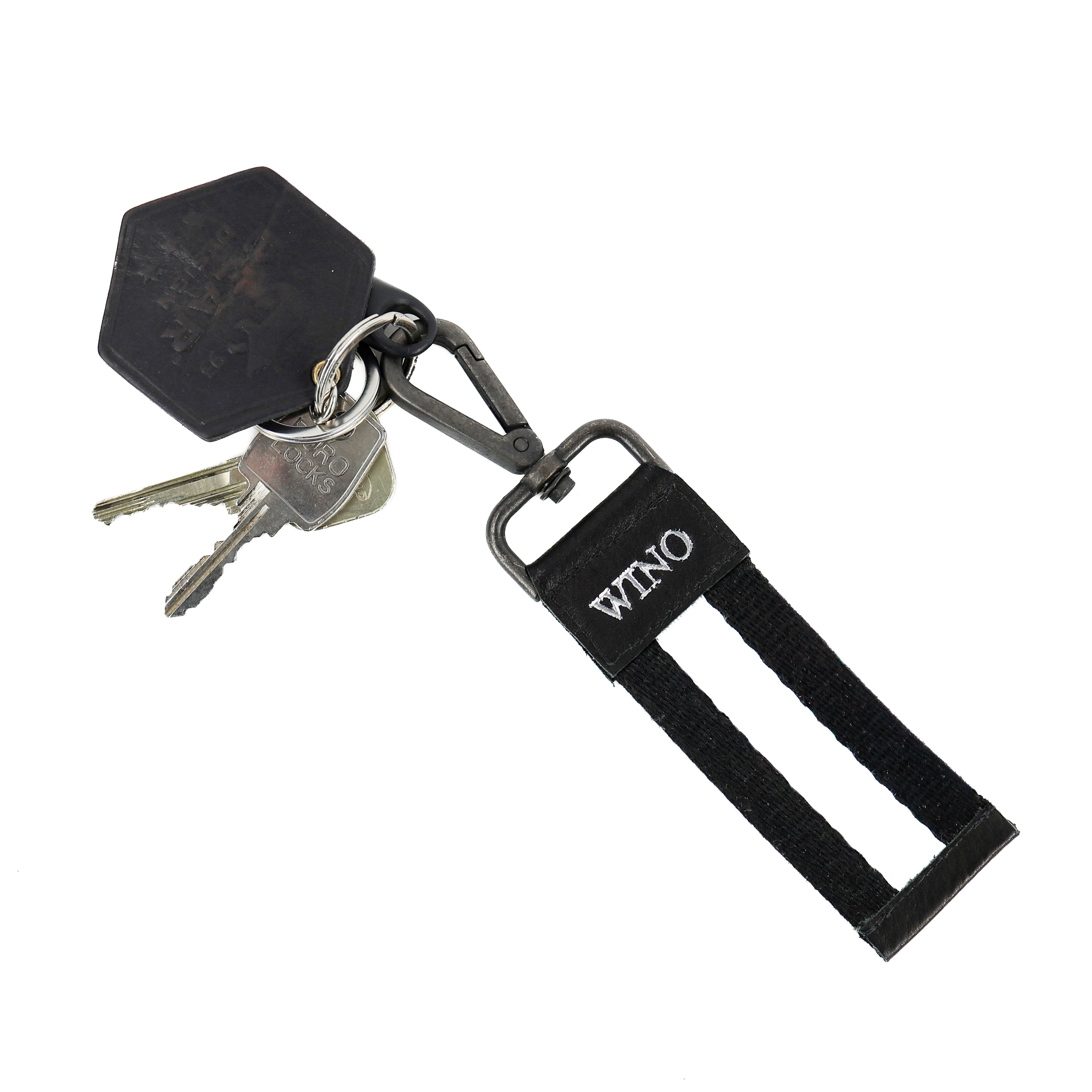 Personaliseerbare sleutelhanger zwart