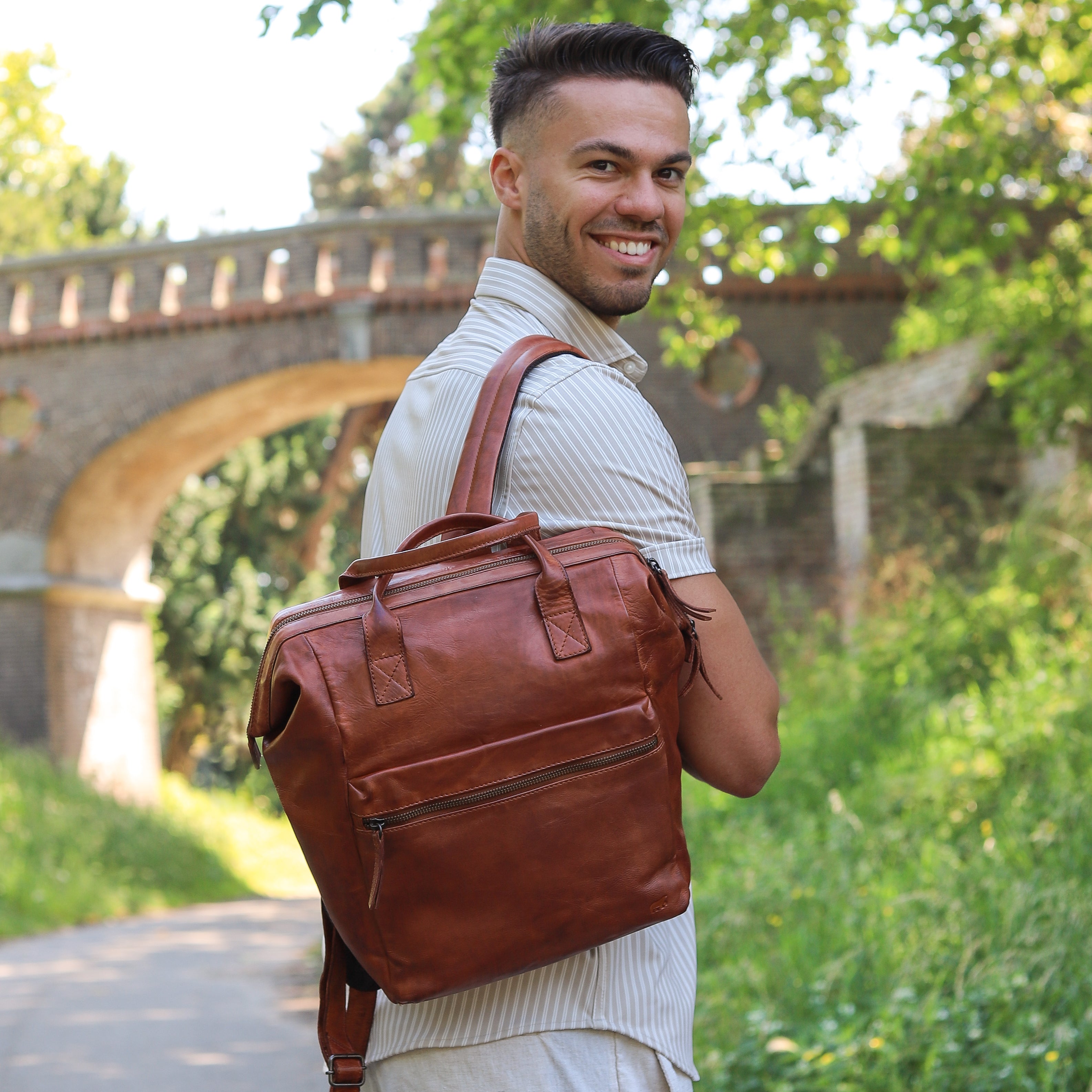 Backpack 'Jurian' cognac