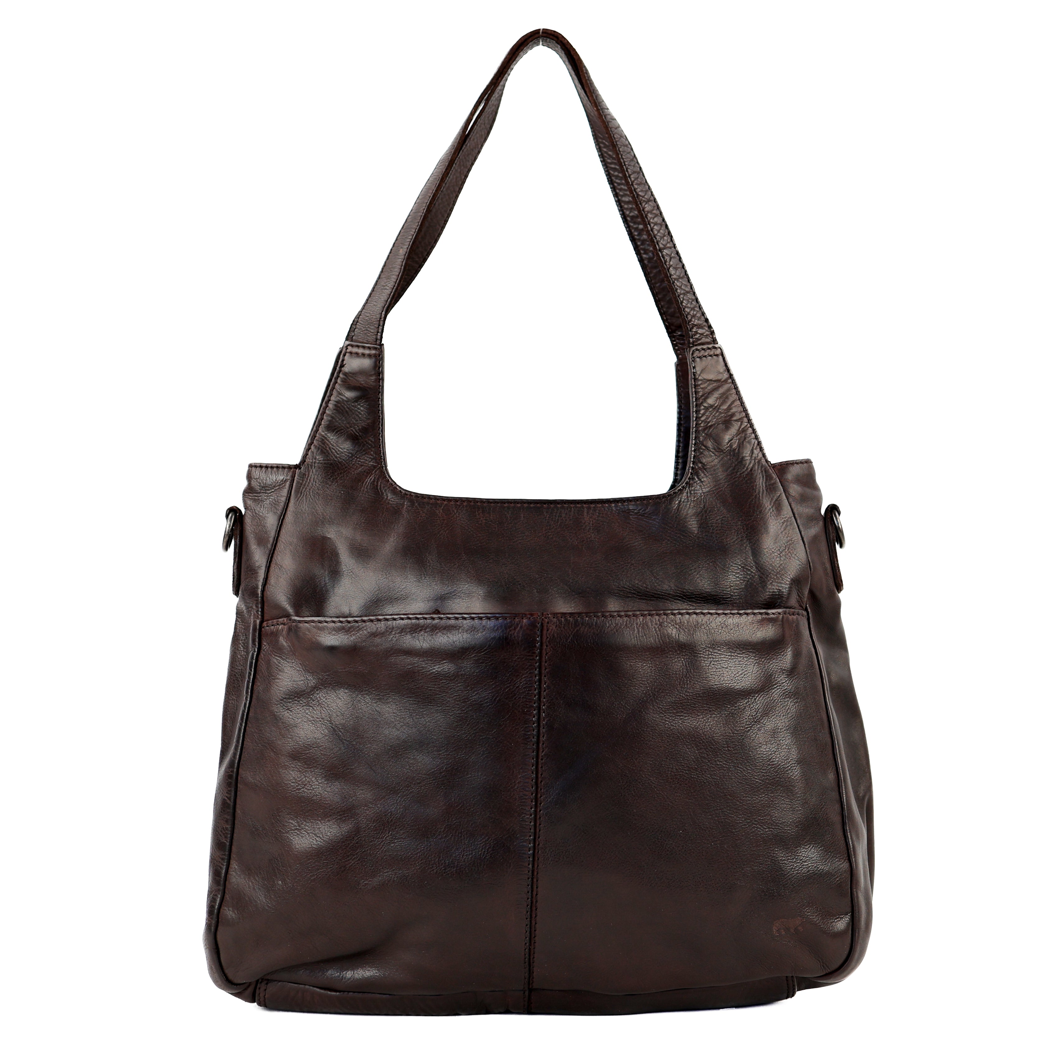 Hand/shoulder bag 'Els' dark brown