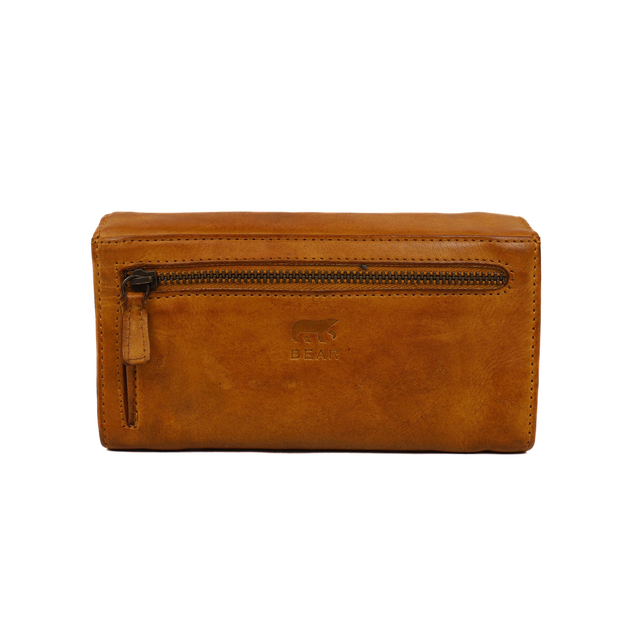 'Noor' flap wallet, ochre yellow