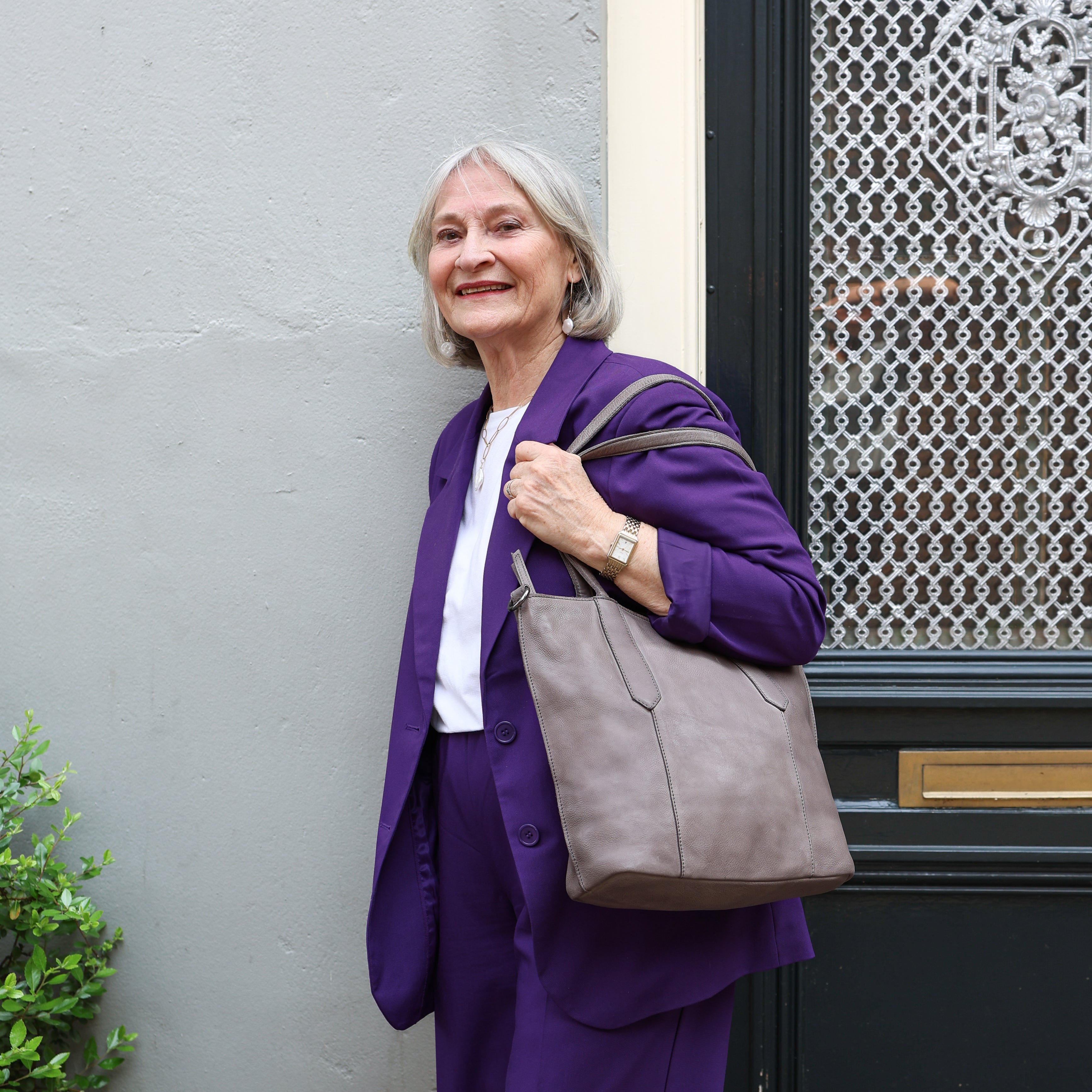 Hand/shoulderbag 'Liz' grey